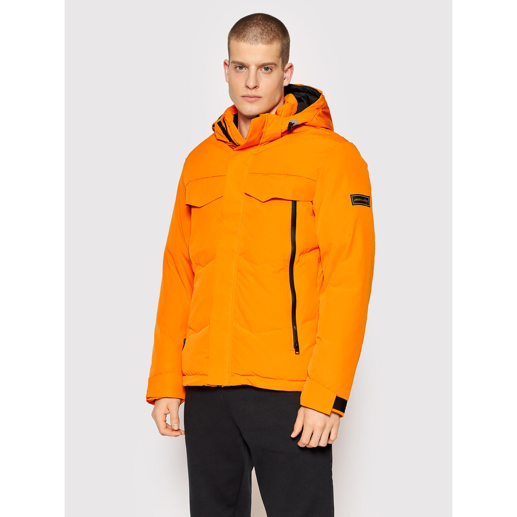 Jack&Jones Vatovaná bunda Conrad 12193193 Oranžová Regular Fit - Pepit.cz