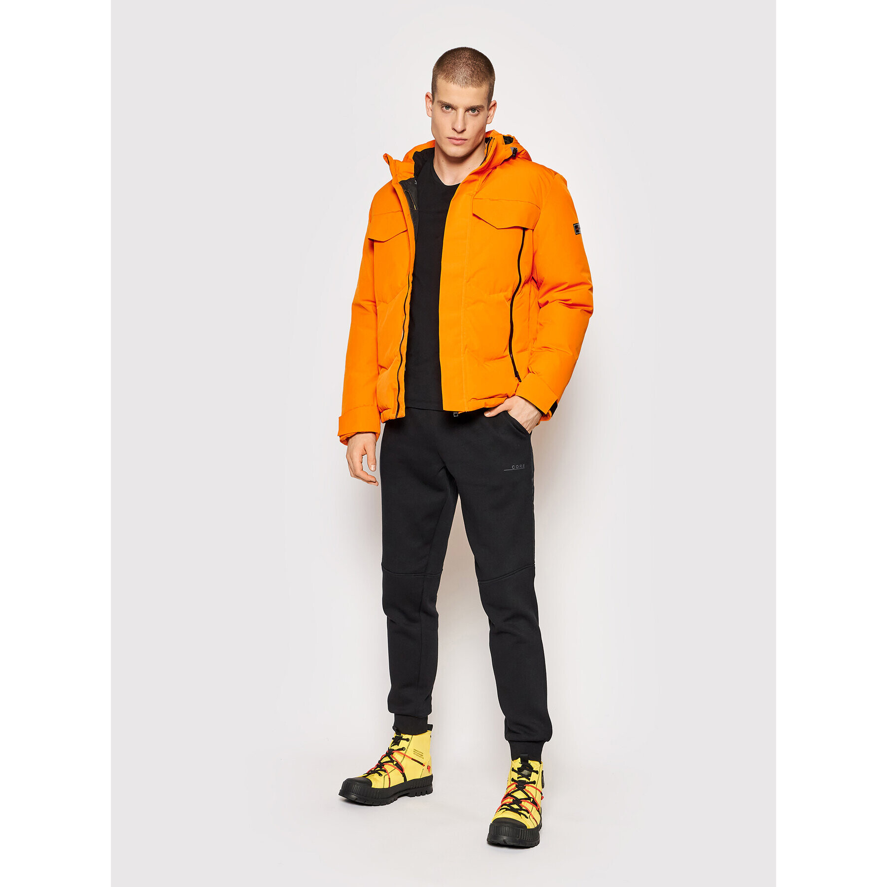 Jack&Jones Vatovaná bunda Conrad 12193193 Oranžová Regular Fit - Pepit.cz