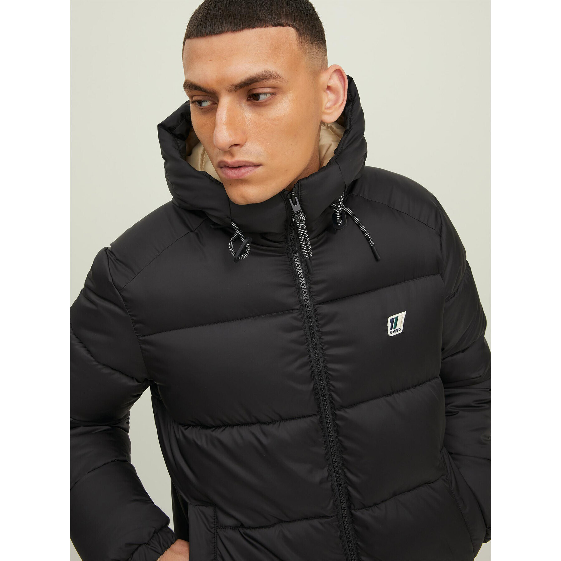 Jack&Jones Vatovaná bunda Jorslope 12215147 Černá Regular Fit - Pepit.cz