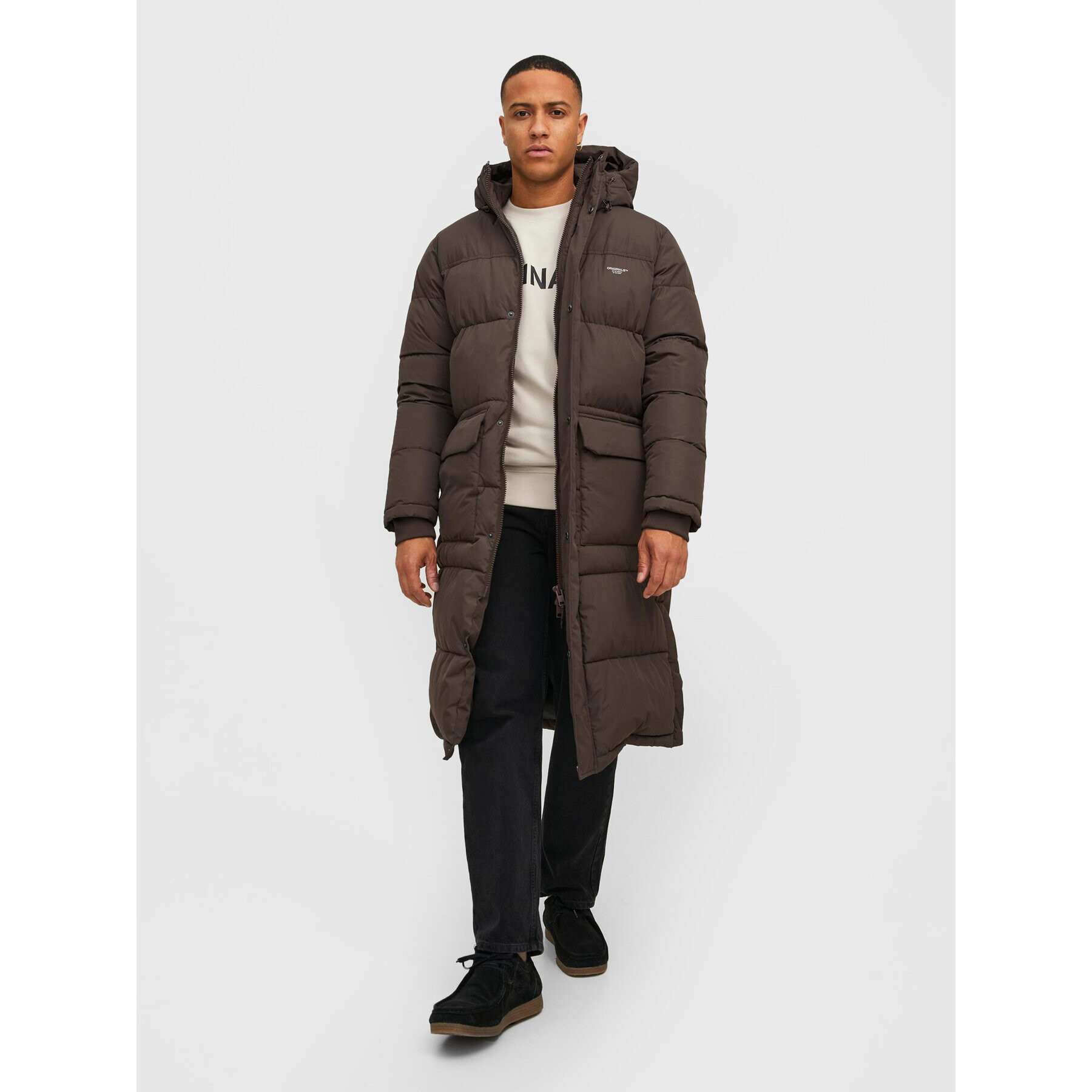 Jack&Jones Vatovaná bunda Sence 12215143 Hnědá Regular Fit - Pepit.cz