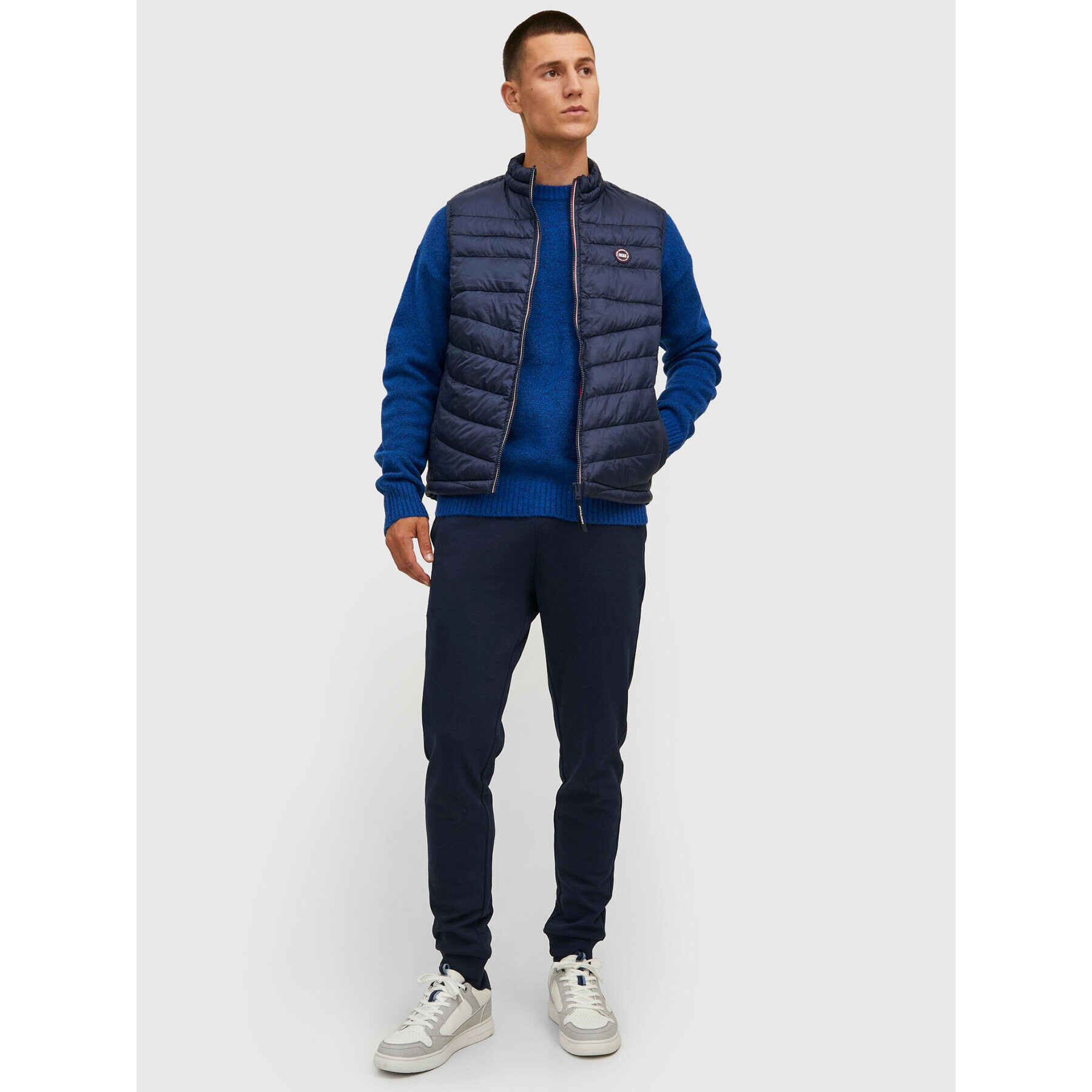 Jack&Jones Vesta Hero 12211790 Tmavomodrá Regular Fit - Pepit.cz