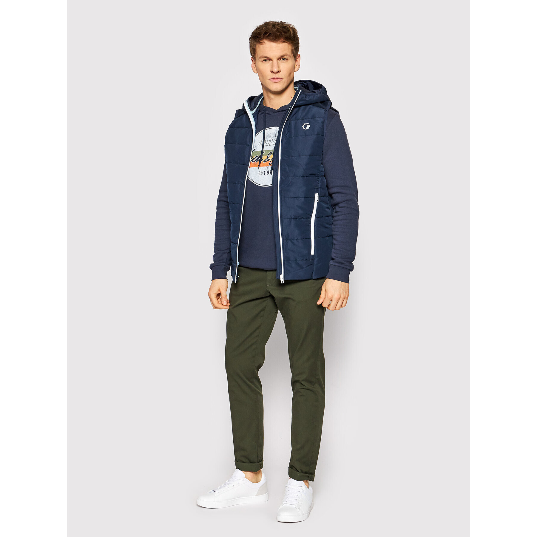 Jack&Jones Vesta Logan 12205613 Tmavomodrá Regular Fit - Pepit.cz