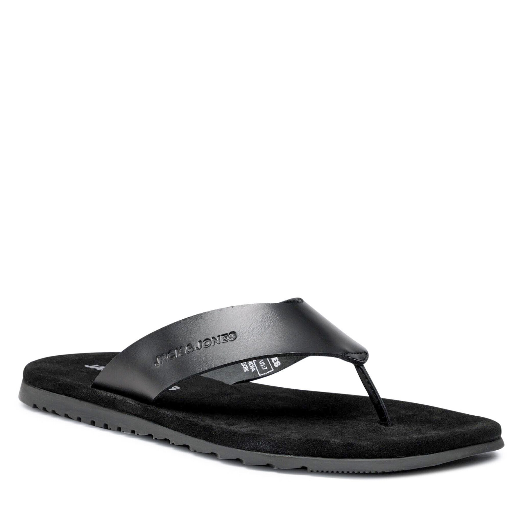 Jack&Jones Žabky Jfwperth Leather Sandal 12203638 Černá - Pepit.cz