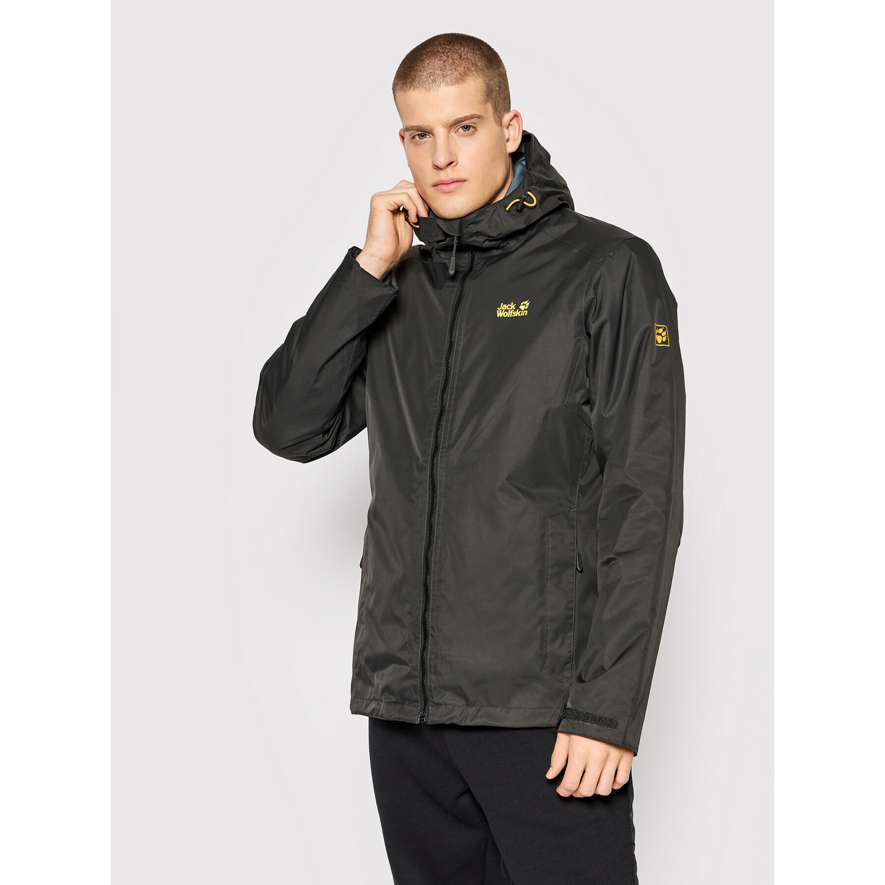 Jack Wolfskin Bunda pro přechodné období Frosty Morning 1113721 Černá Regular Fit - Pepit.cz