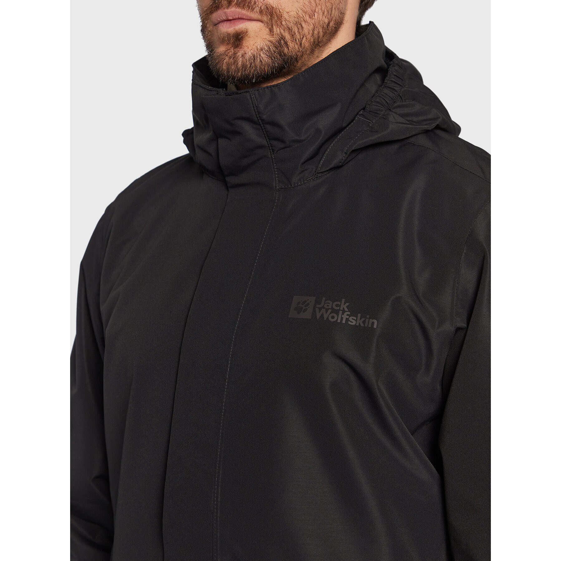 Jack Wolfskin Bunda pro přechodné období Stormy Point 1111142 Černá Regular Fit - Pepit.cz