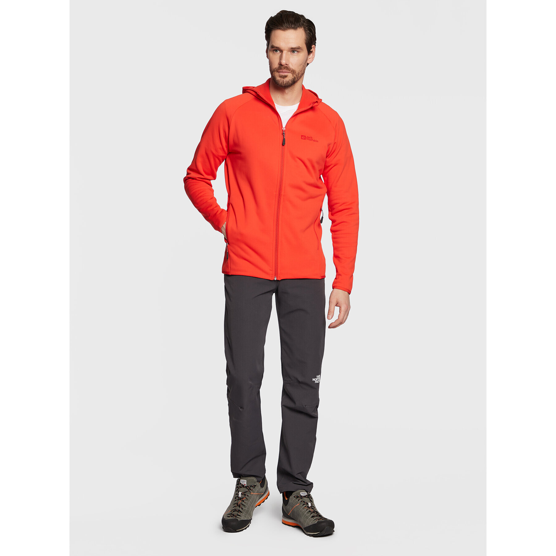 Jack Wolfskin Fleecová mikina Baiselberg 1710541 Červená Regular Fit - Pepit.cz