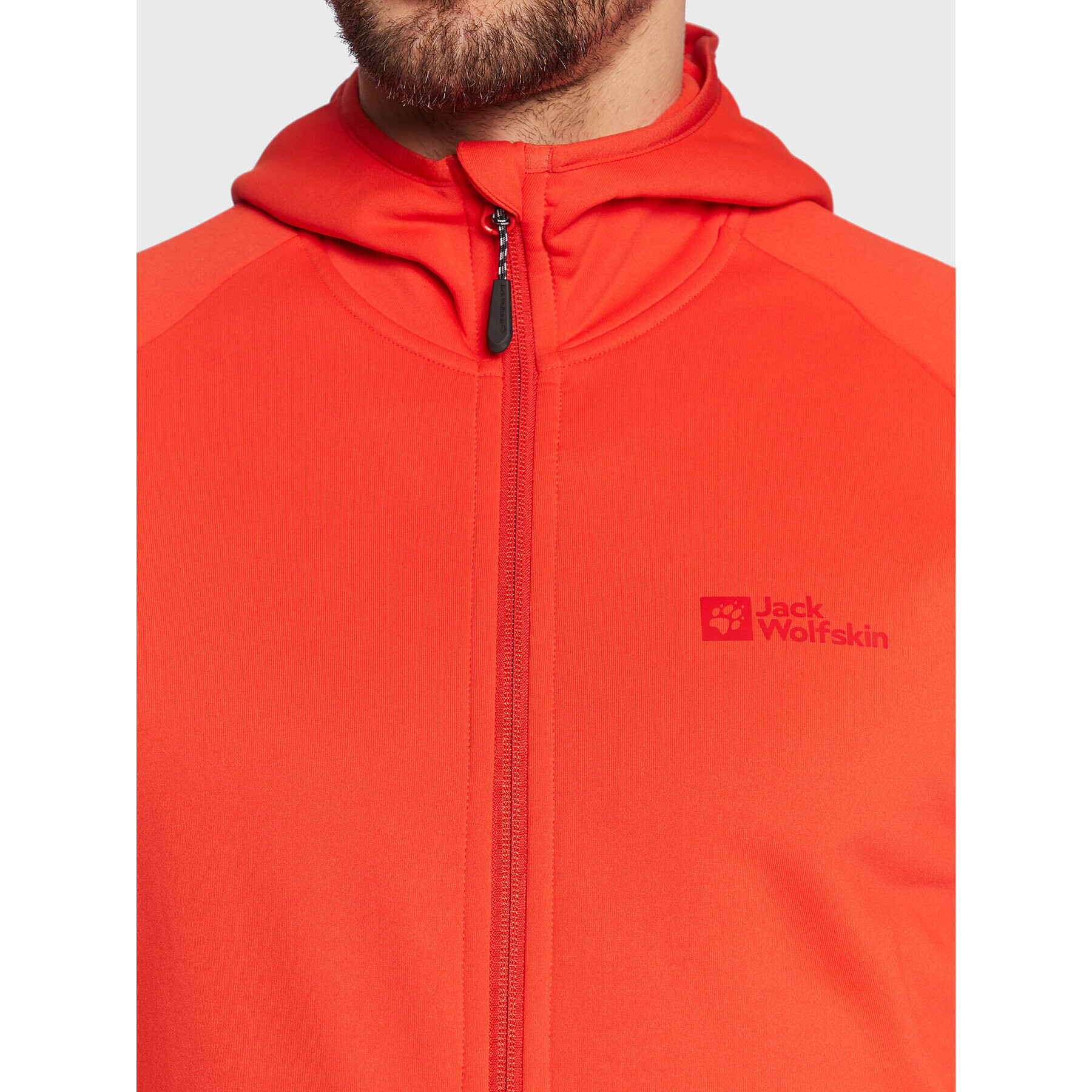 Jack Wolfskin Fleecová mikina Baiselberg 1710541 Červená Regular Fit - Pepit.cz