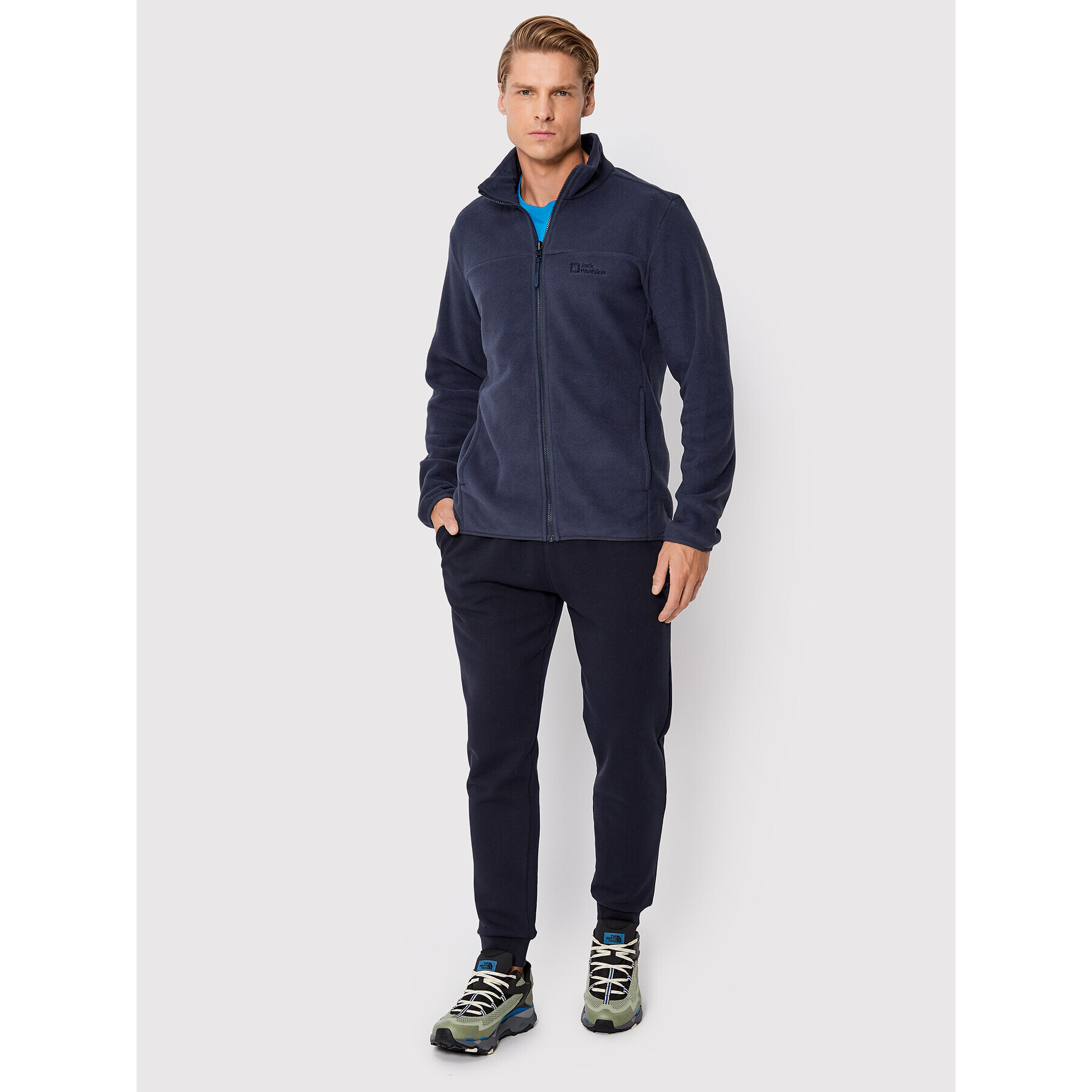 Jack Wolfskin Fleecová mikina Beilstein 1710551 Tmavomodrá Regular Fit - Pepit.cz