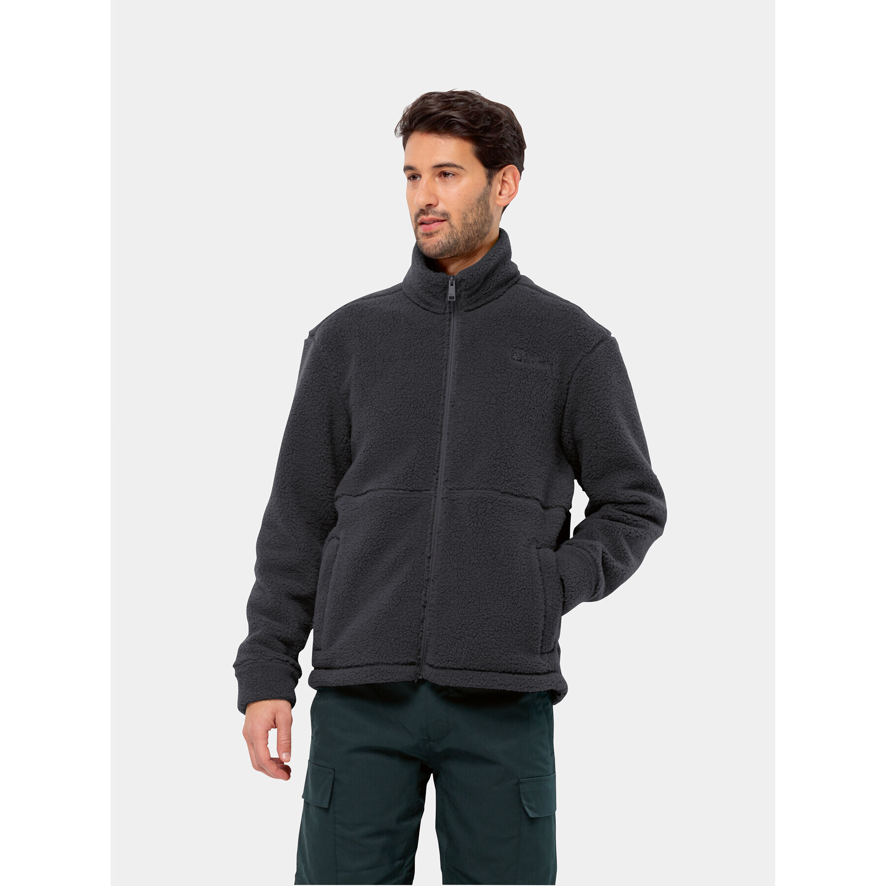 Jack Wolfskin Fleecová mikina Felslicht Jkt 1711151 Černá Regular Fit - Pepit.cz