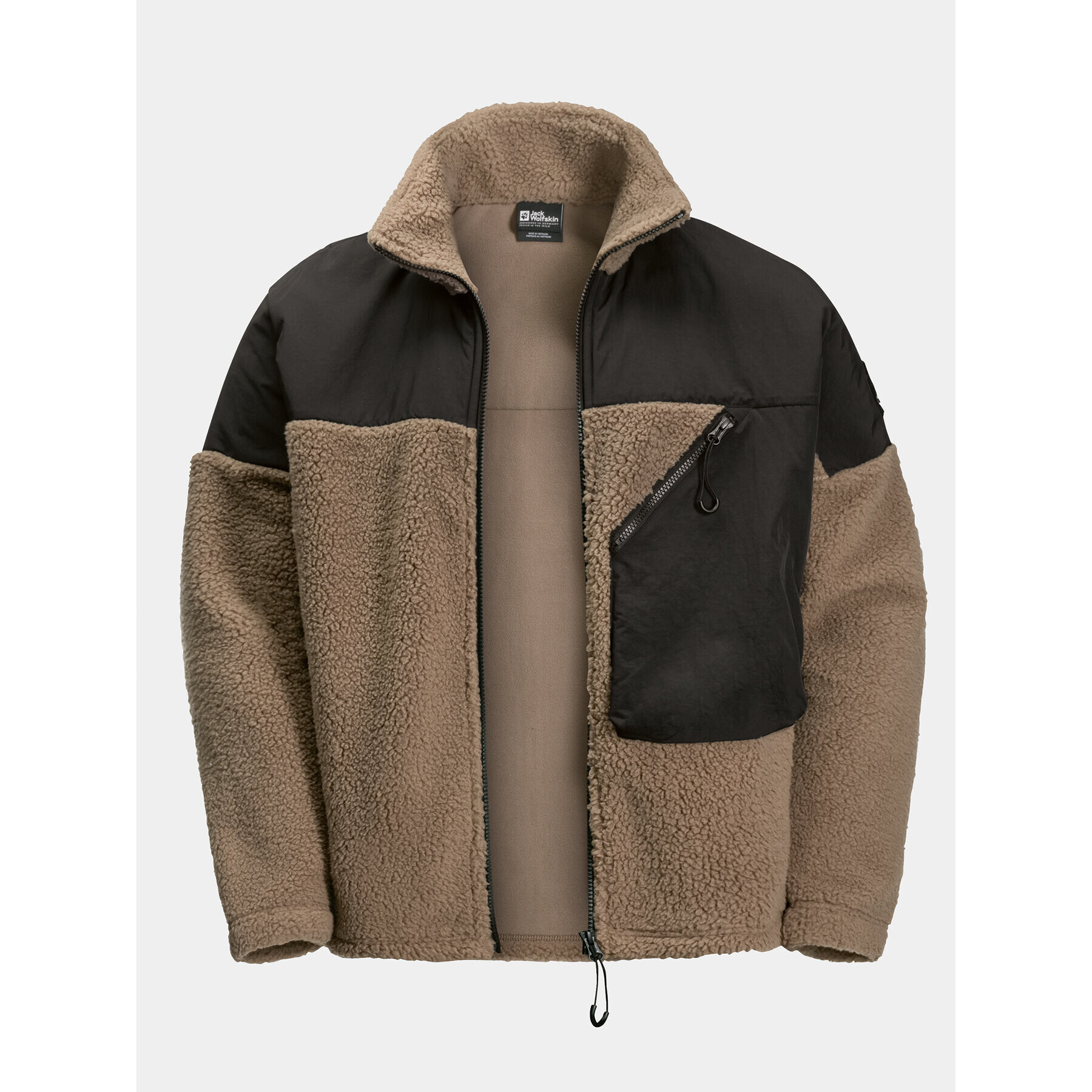 Jack Wolfskin Fleecová mikina Maarweg Jkt 1711241 Hnědá Regular Fit - Pepit.cz