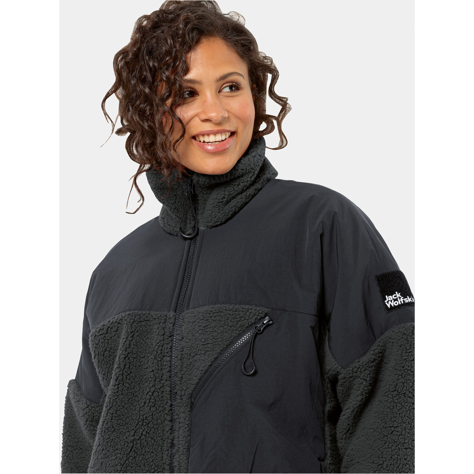 Jack Wolfskin Fleecová mikina Maarweg Jkt 1711241 Šedá Regular Fit - Pepit.cz