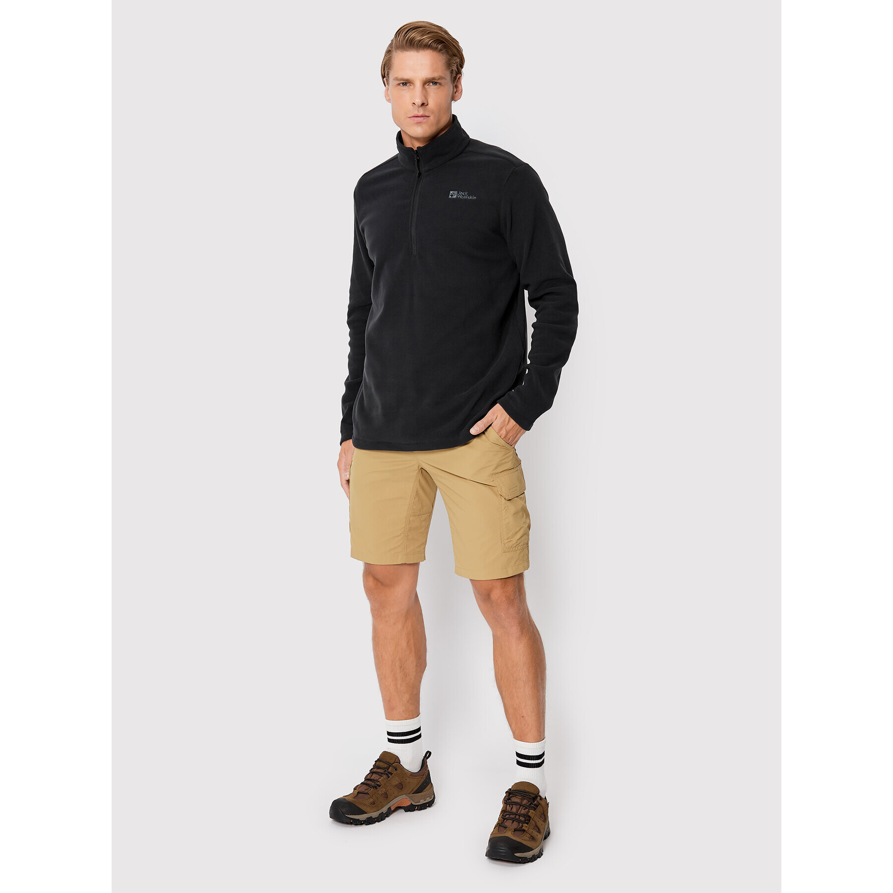 Jack Wolfskin Fleecová mikina Taunus 1709522 Černá Regular Fit - Pepit.cz