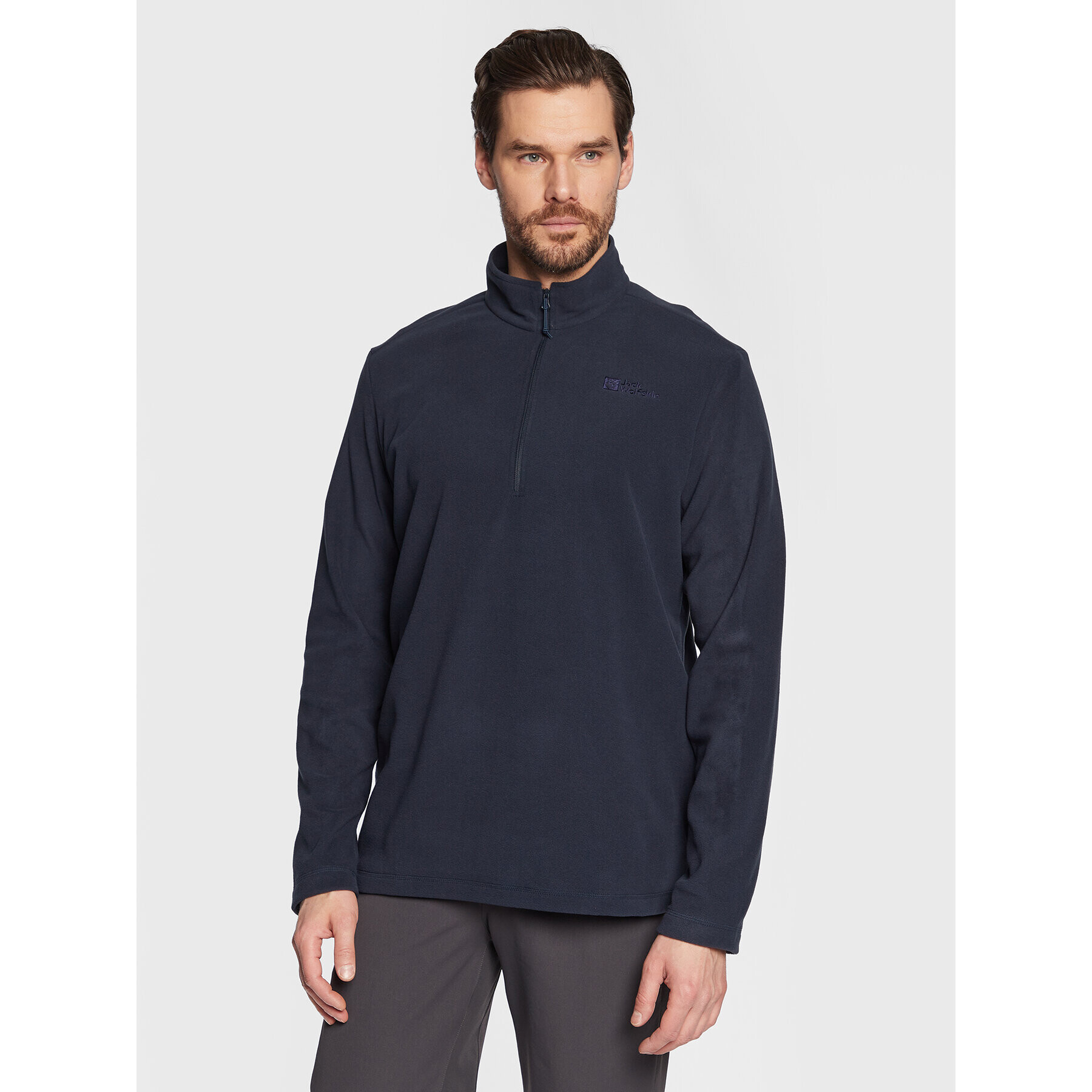 Jack Wolfskin Fleecová mikina Taunus 1709522 Tmavomodrá Regular Fit - Pepit.cz