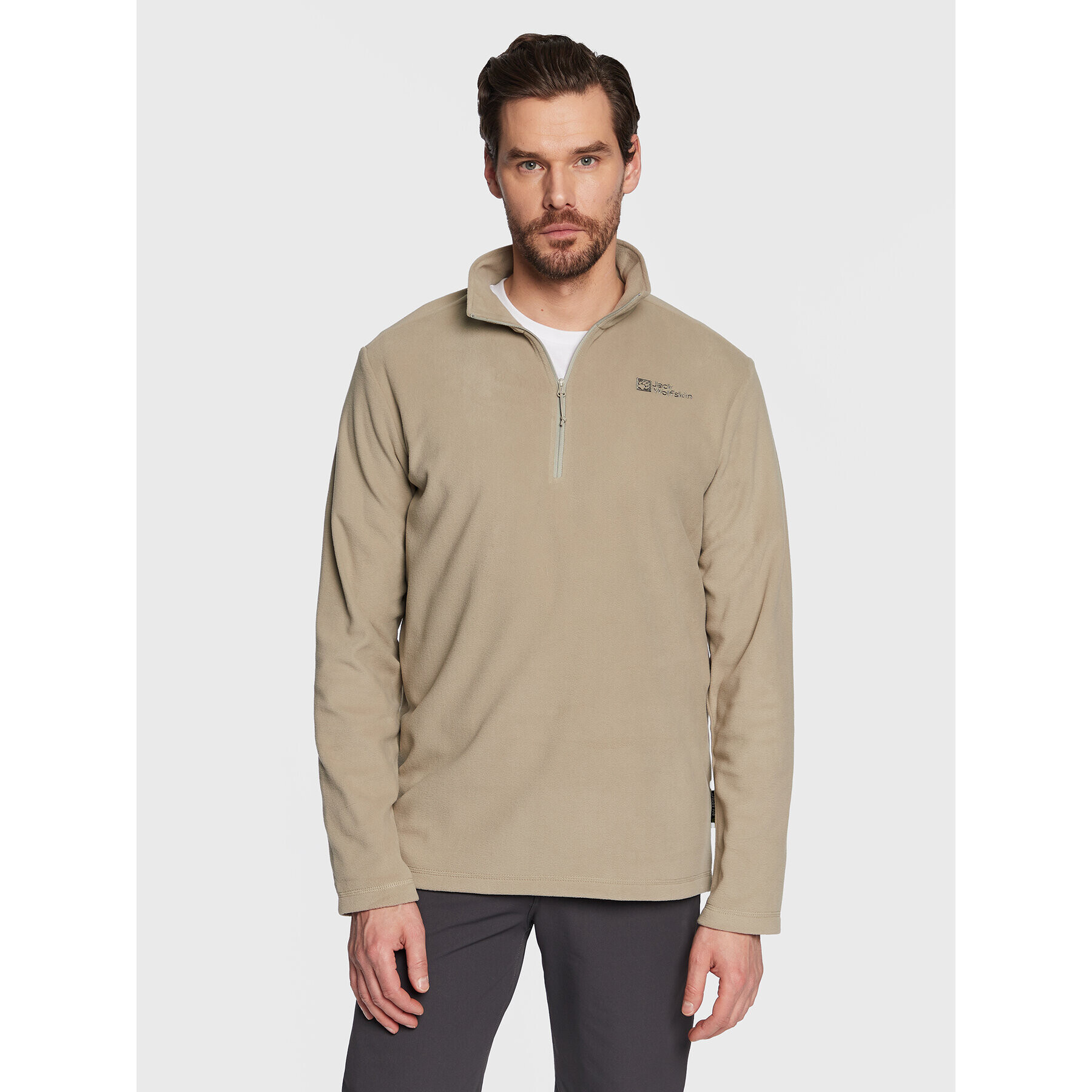 Jack Wolfskin Fleecová mikina Taunus 1709522 Zelená Regular Fit - Pepit.cz