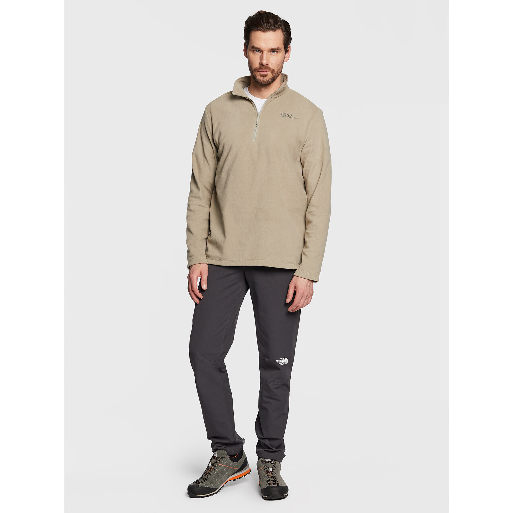 Jack Wolfskin Fleecová mikina Taunus 1709522 Zelená Regular Fit - Pepit.cz