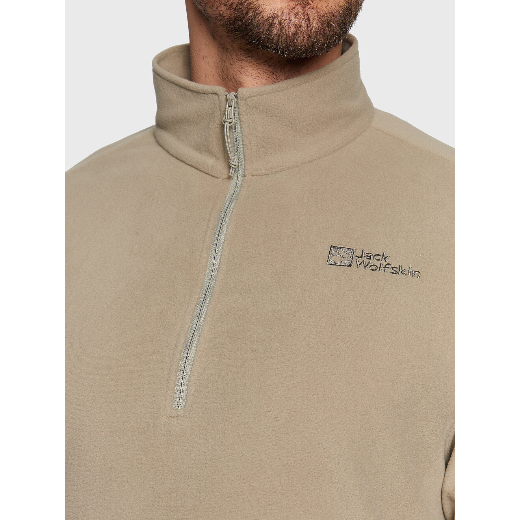 Jack Wolfskin Fleecová mikina Taunus 1709522 Zelená Regular Fit - Pepit.cz