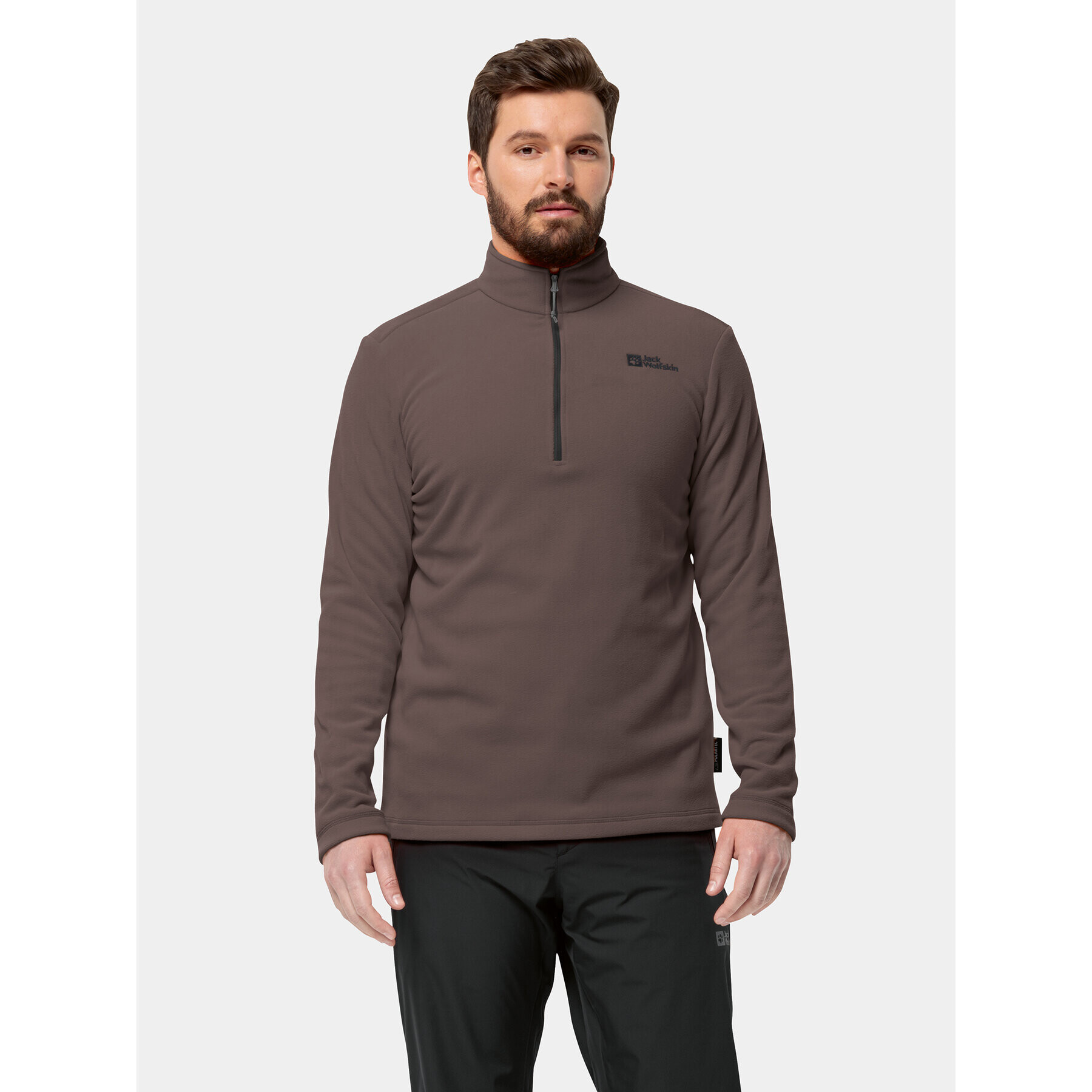 Jack Wolfskin Fleecová mikina Taunus Hz 1709522 Červená Regular Fit - Pepit.cz