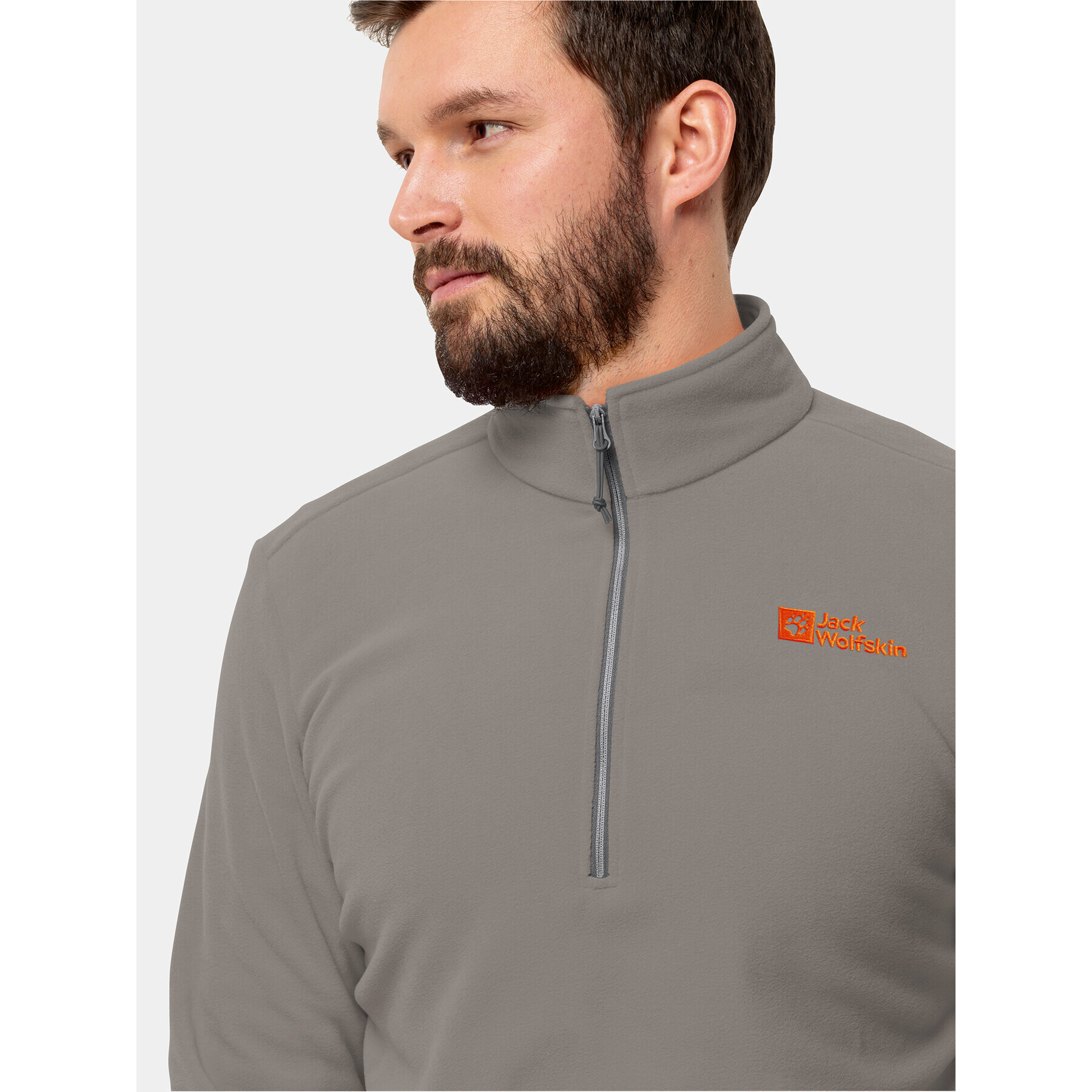 Jack Wolfskin Fleecová mikina Taunus Hz 1709522 Šedá Regular Fit - Pepit.cz