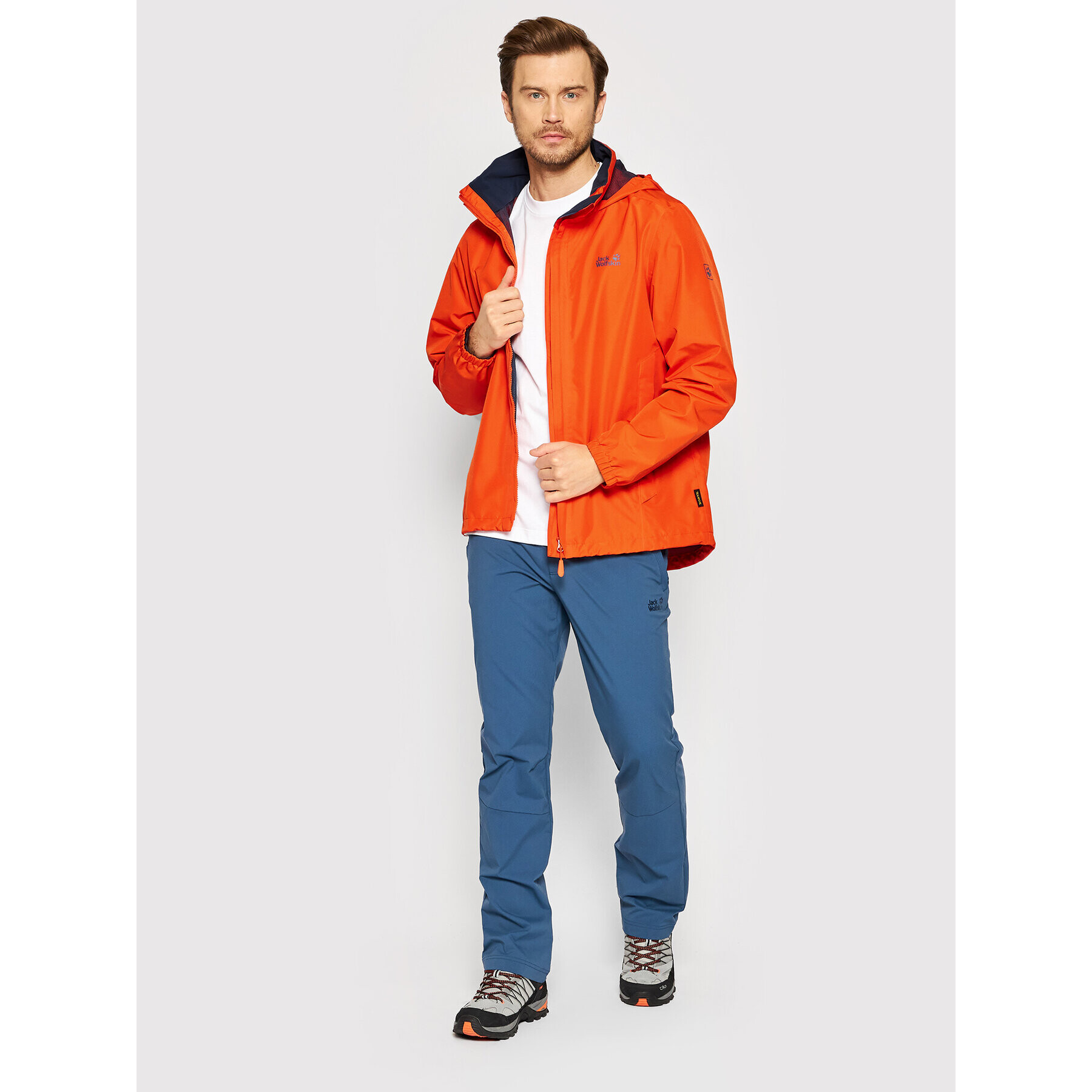 Jack Wolfskin Hardshellová bunda Stormy Point 1111141 Oranžová Regular Fit - Pepit.cz