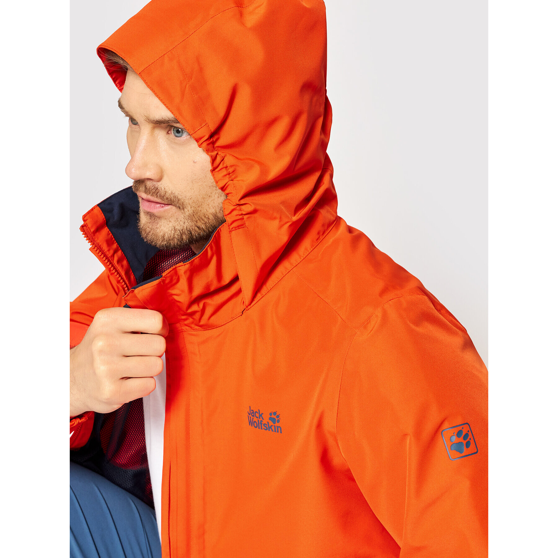 Jack Wolfskin Hardshellová bunda Stormy Point 1111141 Oranžová Regular Fit - Pepit.cz