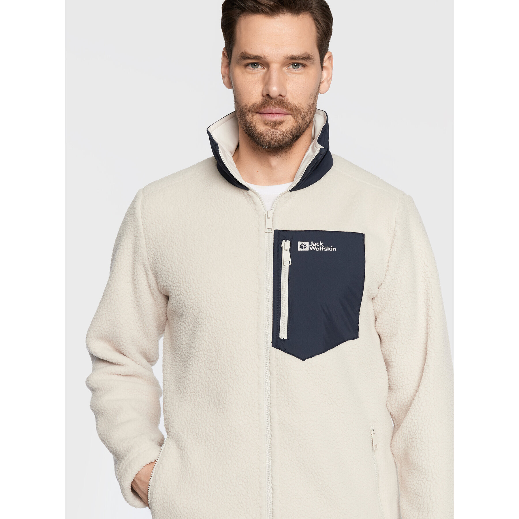 Jack Wolfskin Mikina Kingsway 1709002 Béžová Regular Fit - Pepit.cz