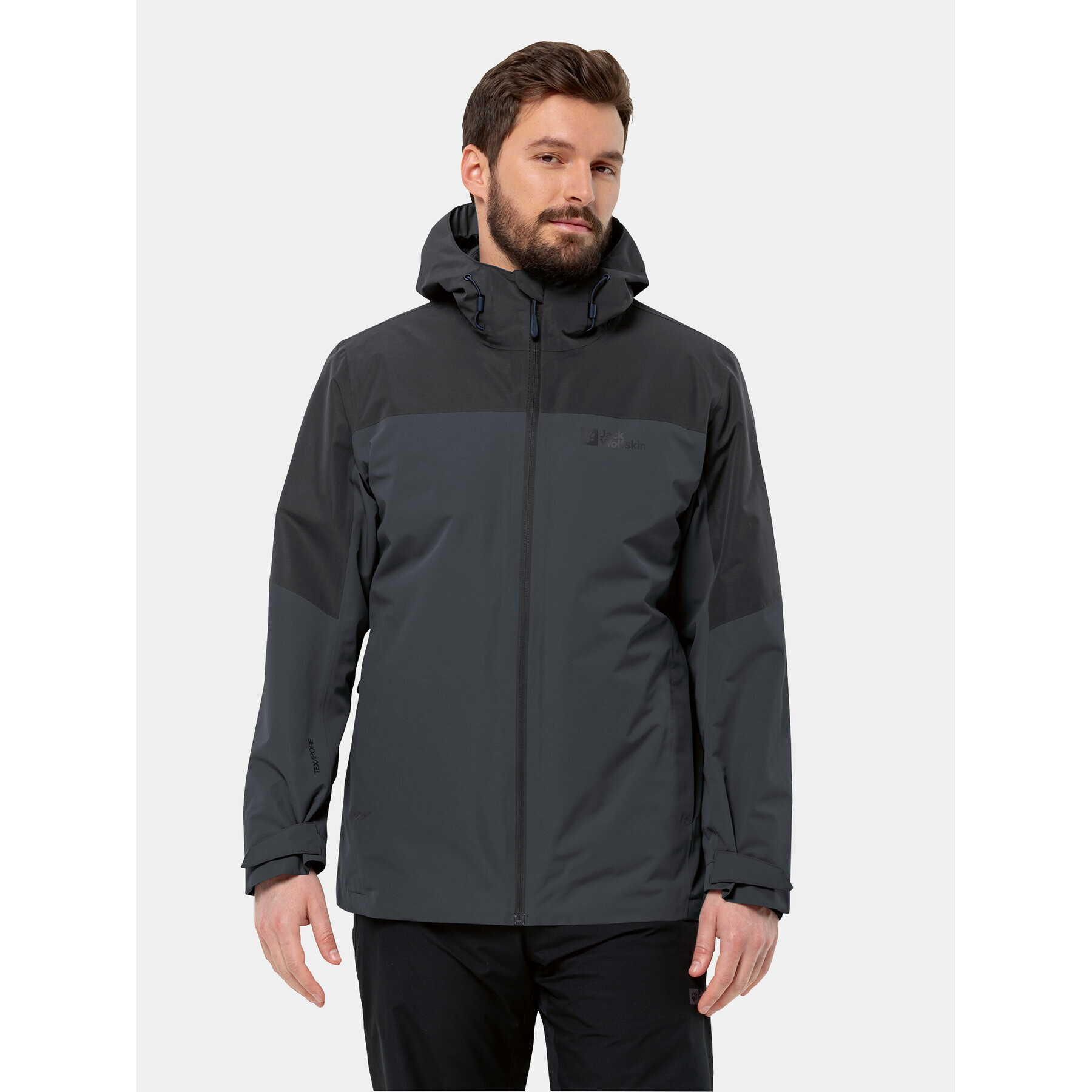 Jack Wolfskin Outdoorová bunda Glaabach 3In1 Jkt 1115291 Černá Regular Fit - Pepit.cz