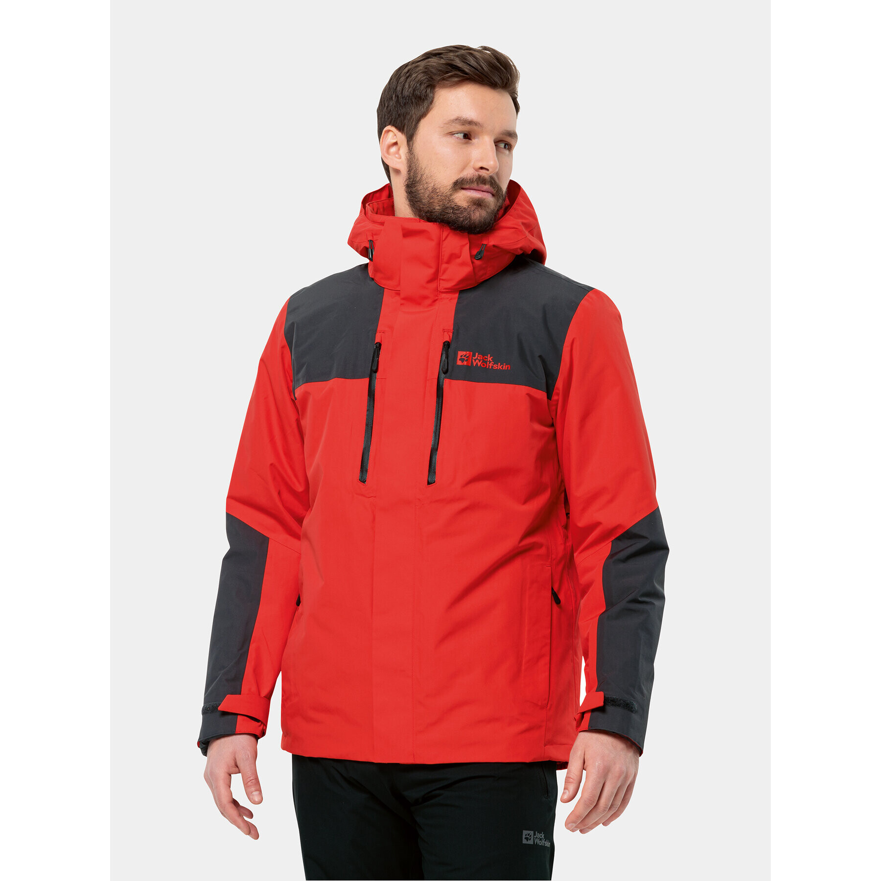 Jack Wolfskin Outdoorová bunda Jasper 3In1 Jkt 1115261 Červená Regular Fit - Pepit.cz