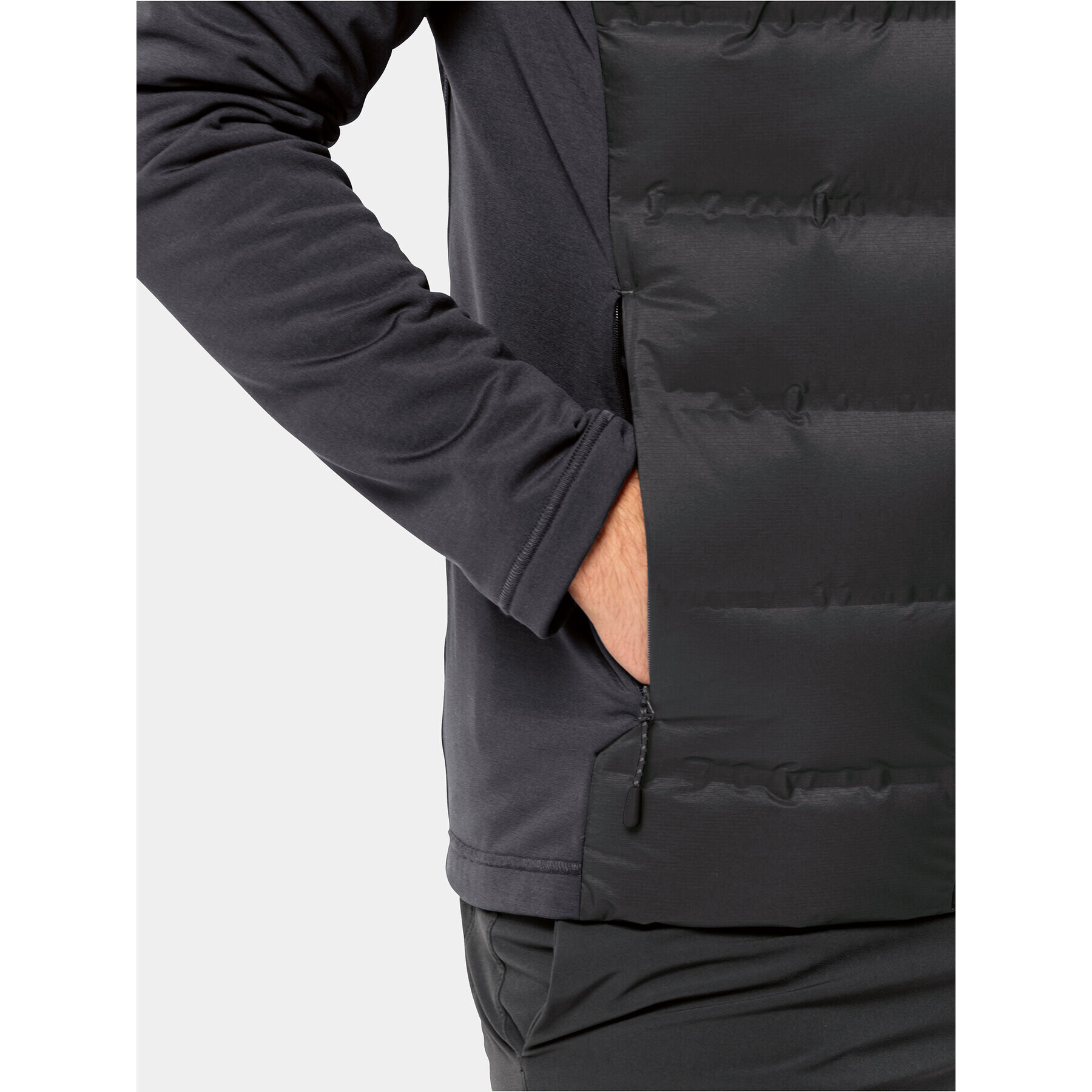 Jack Wolfskin Outdoorová bunda Tasman Down Hybrid 1711411 Černá Regular Fit - Pepit.cz