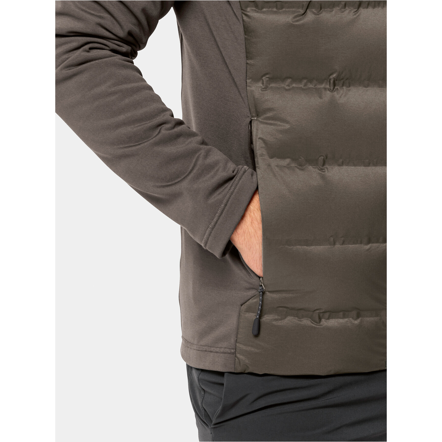 Jack Wolfskin Outdoorová bunda Tasman Down Hybrid 1711411 Hnědá Regular Fit - Pepit.cz