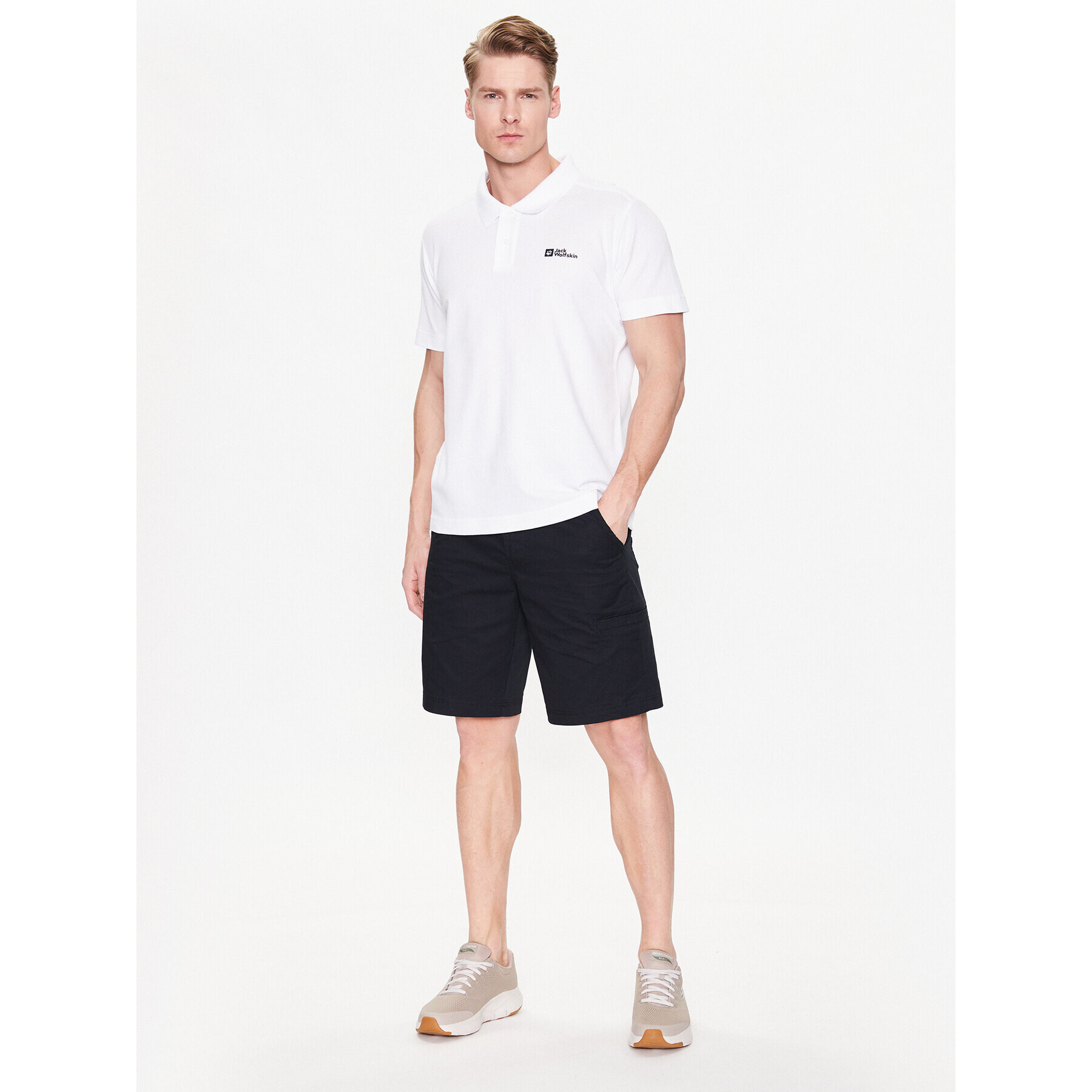 Jack Wolfskin Polokošile Essential 1809301 Bílá Regular Fit - Pepit.cz