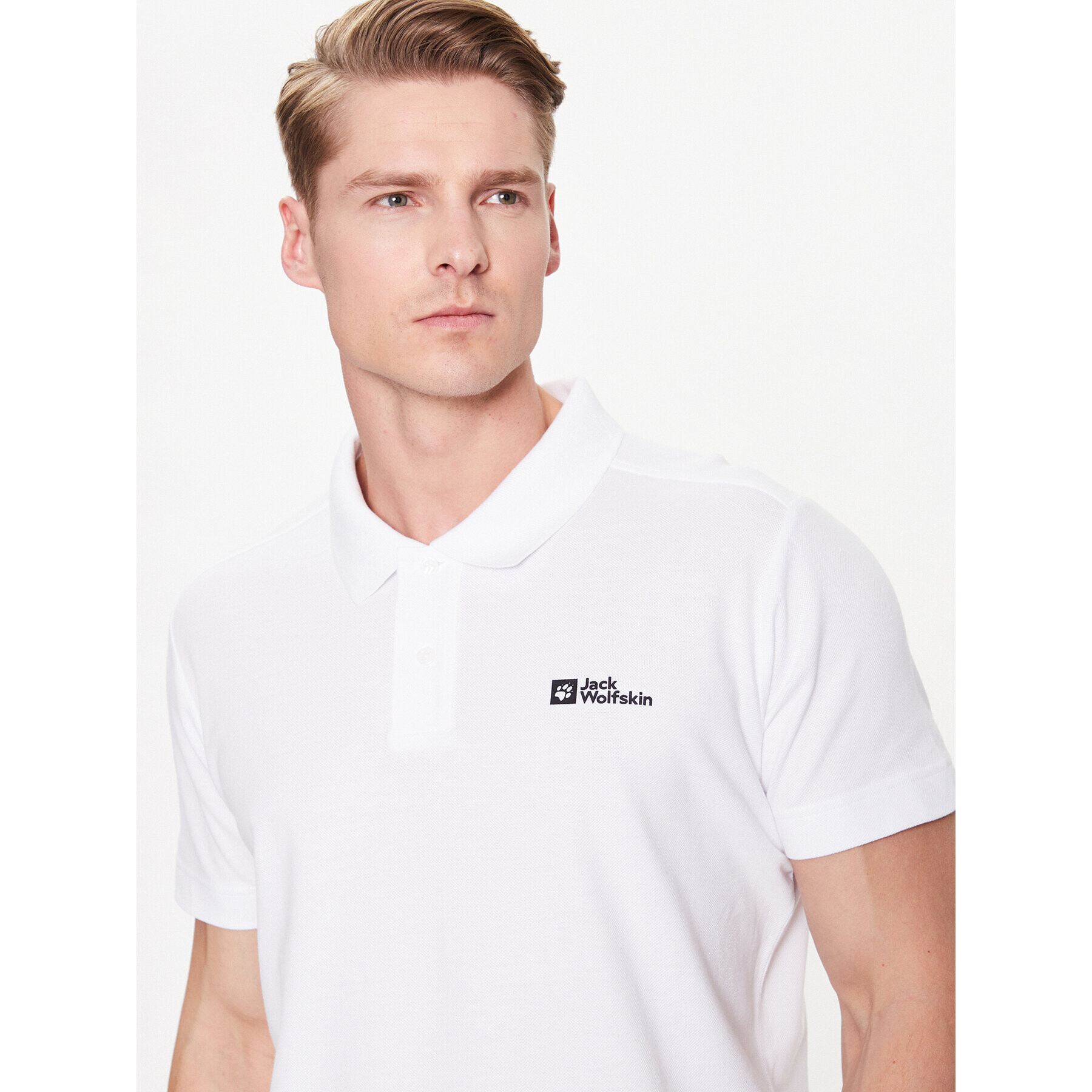 Jack Wolfskin Polokošile Essential 1809301 Bílá Regular Fit - Pepit.cz