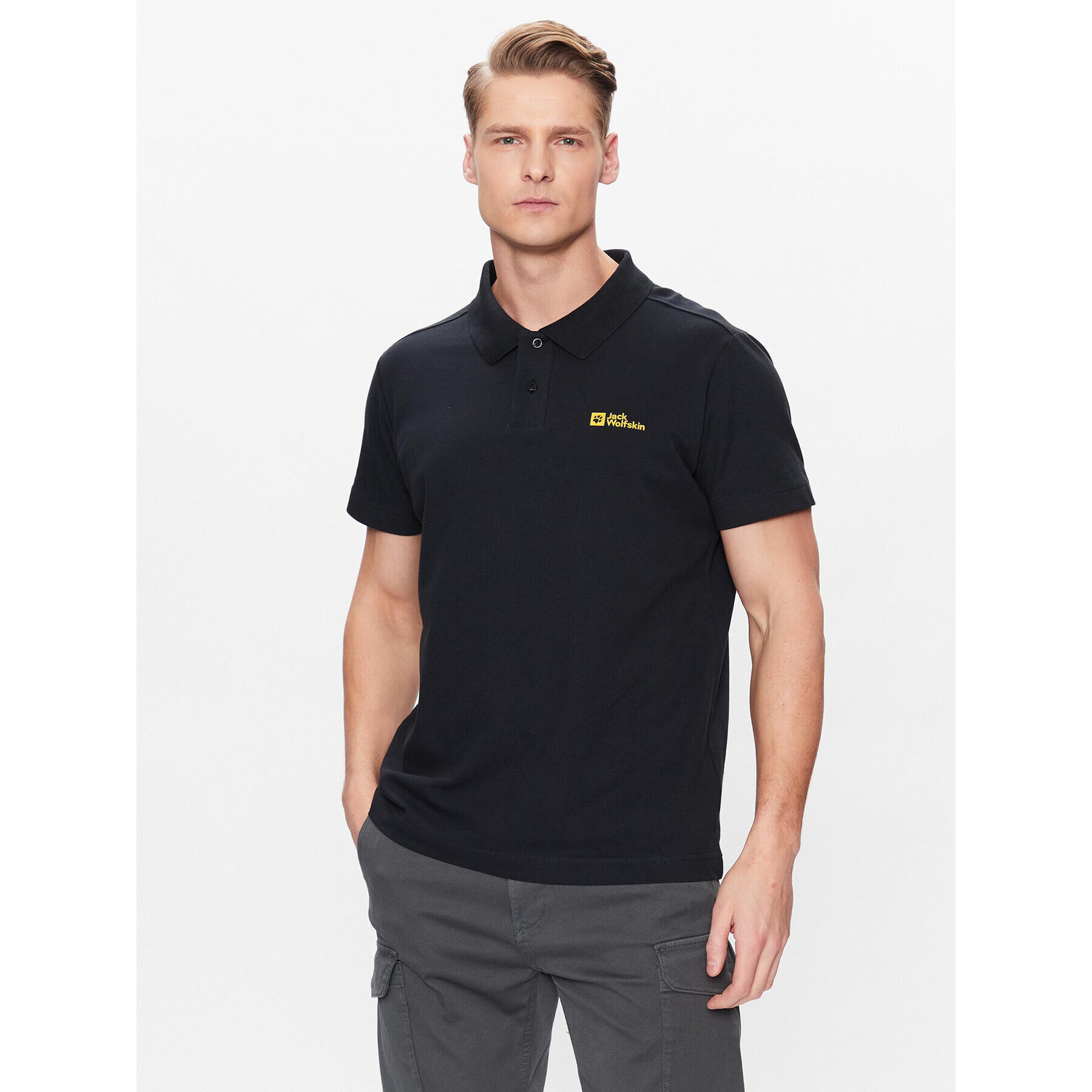 Jack Wolfskin Polokošile Essential 1809301 Černá Regular Fit - Pepit.cz