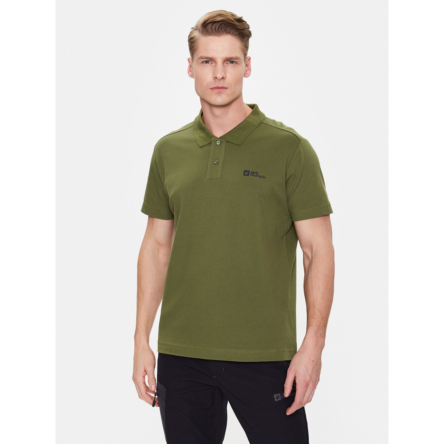 Jack Wolfskin Polokošile Essential 1809301 Zelená Regular Fit - Pepit.cz