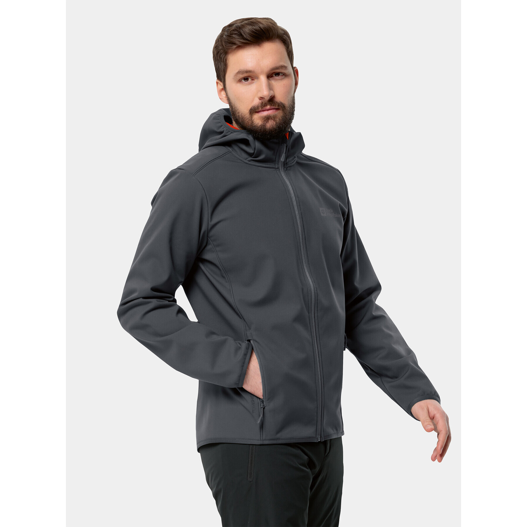 Jack Wolfskin Softshellová bunda Bornberg Hoody 1307471 Černá Regular Fit - Pepit.cz