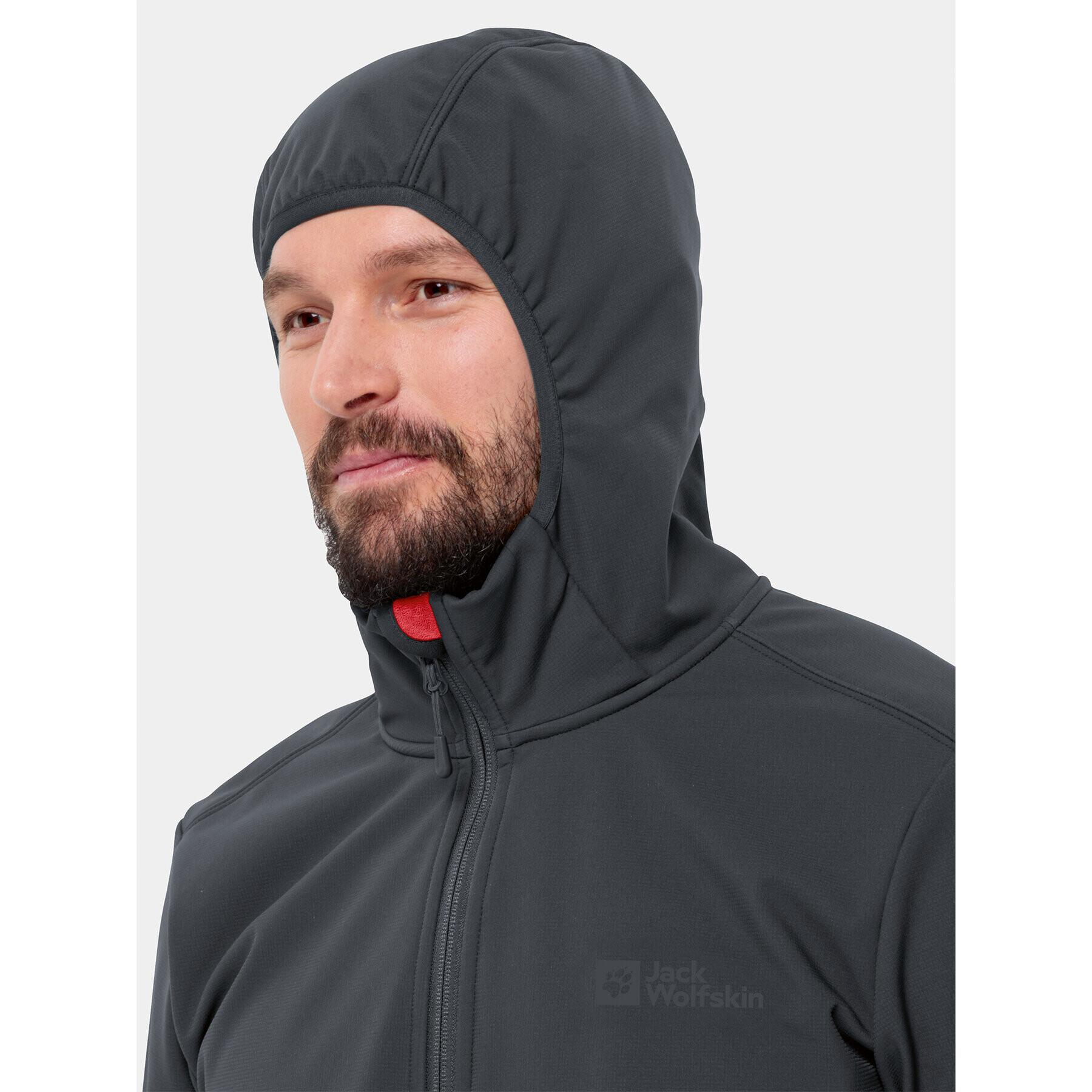 Jack Wolfskin Softshellová bunda Bornberg Hoody 1307471 Černá Regular Fit - Pepit.cz