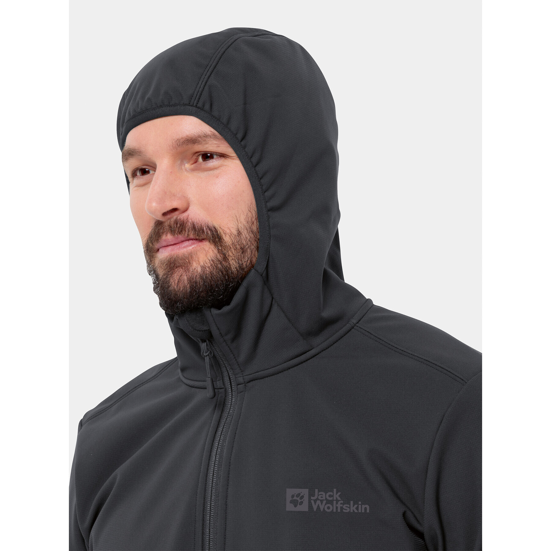 Jack Wolfskin Softshellová bunda Bornberg Hoody 1307471 Černá Regular Fit - Pepit.cz