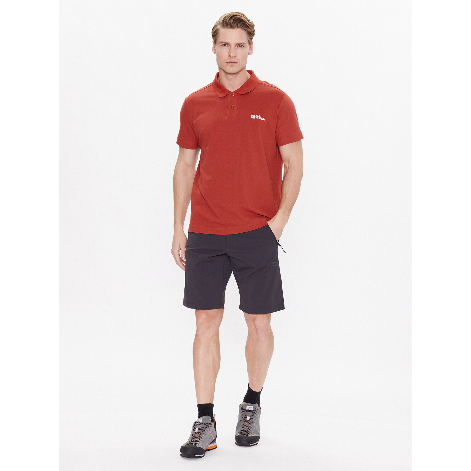 Jack Wolfskin Sportovní kraťasy Glastal 1508231 Šedá Regular Fit - Pepit.cz