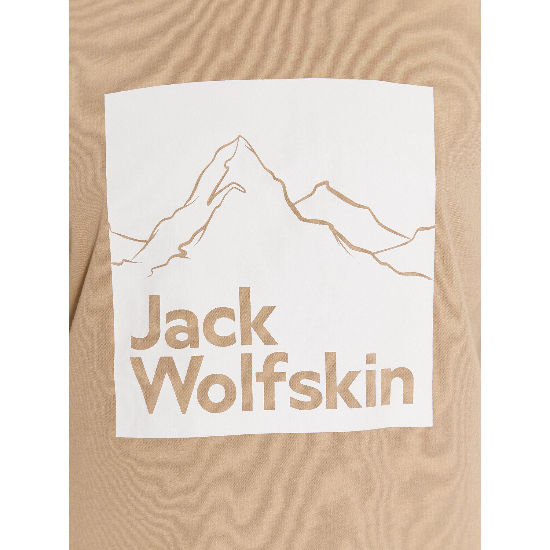 Jack Wolfskin T-Shirt Brand 1809021 Béžová Regular Fit - Pepit.cz