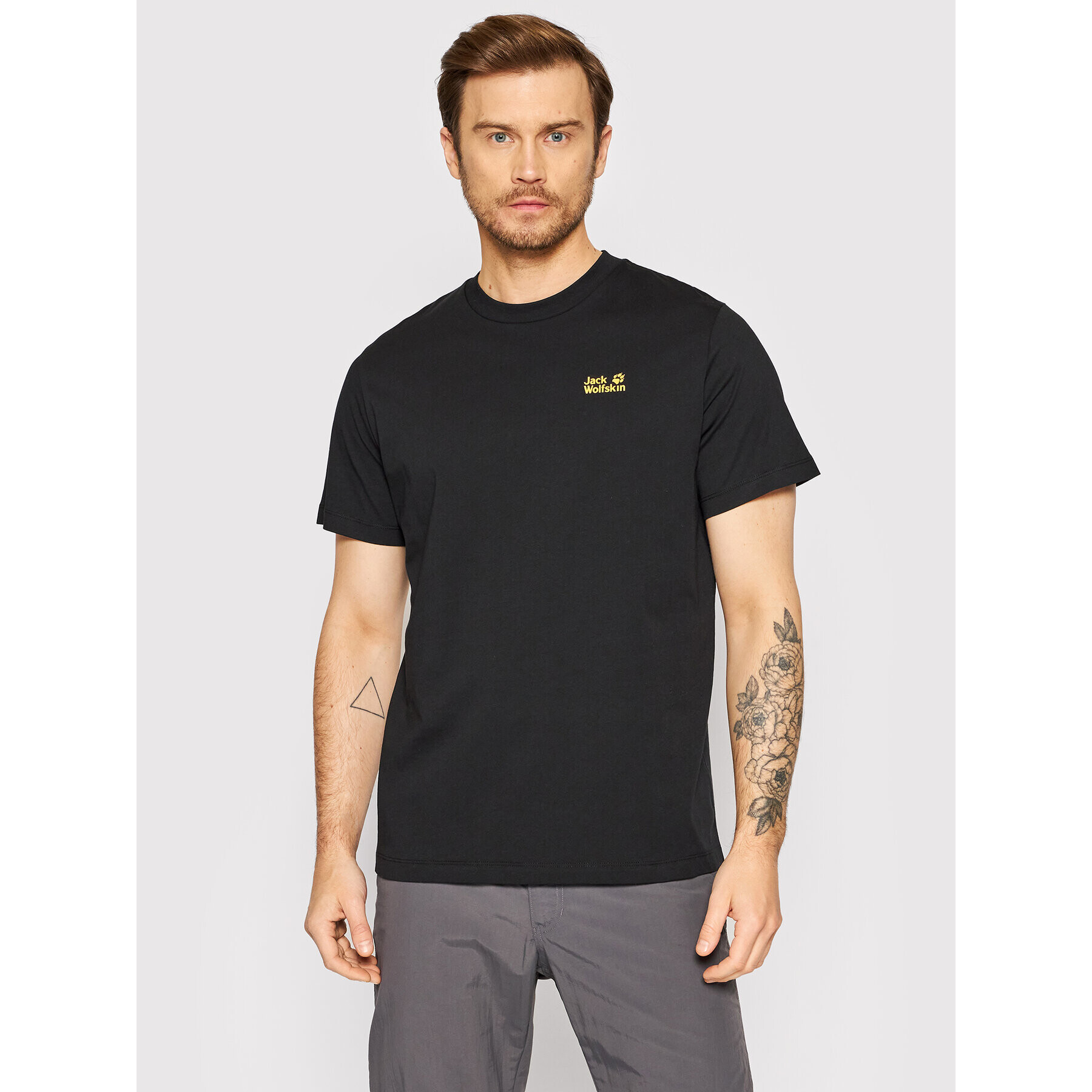 Jack Wolfskin T-Shirt Essential 1808381 Černá Regular Fit - Pepit.cz