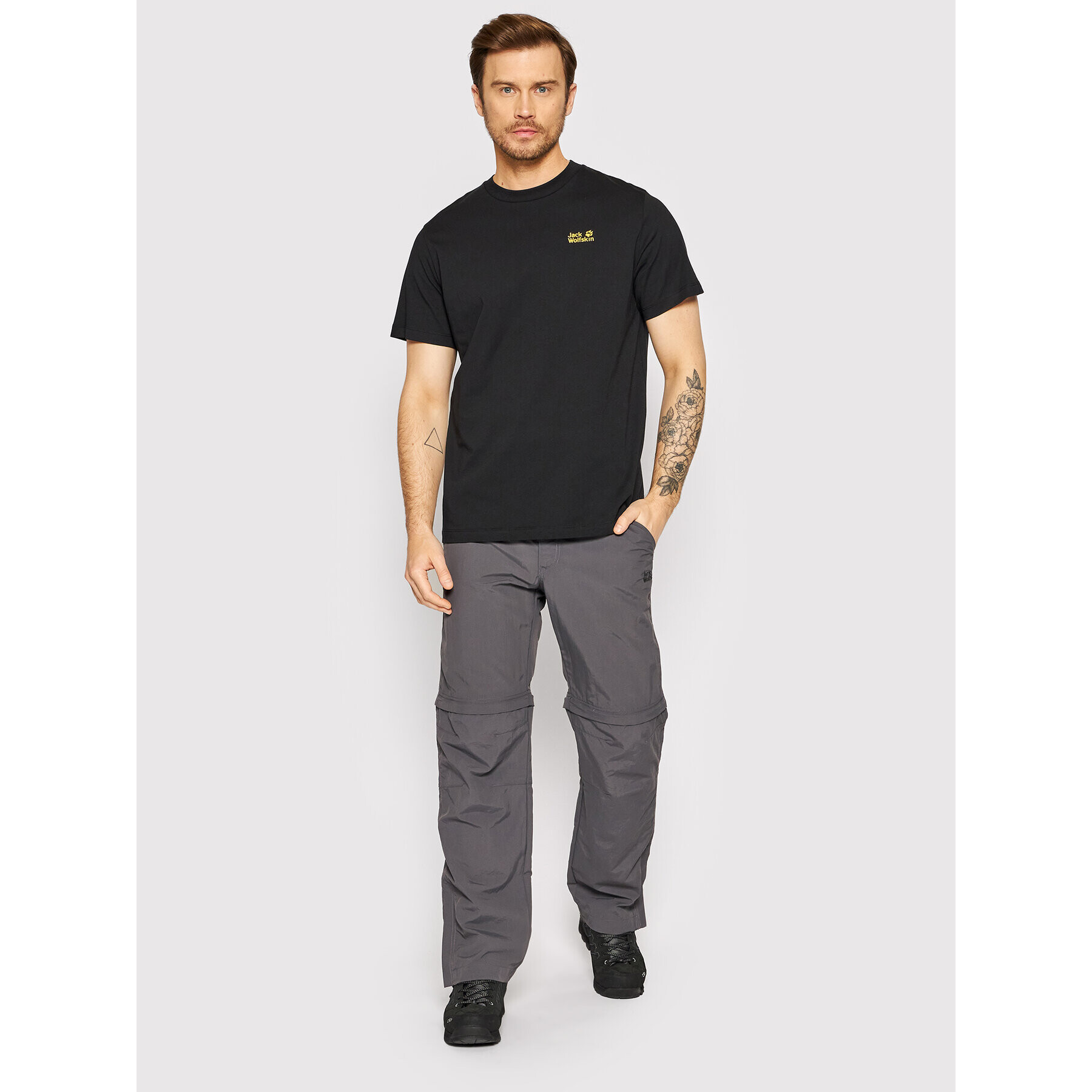 Jack Wolfskin T-Shirt Essential 1808381 Černá Regular Fit - Pepit.cz