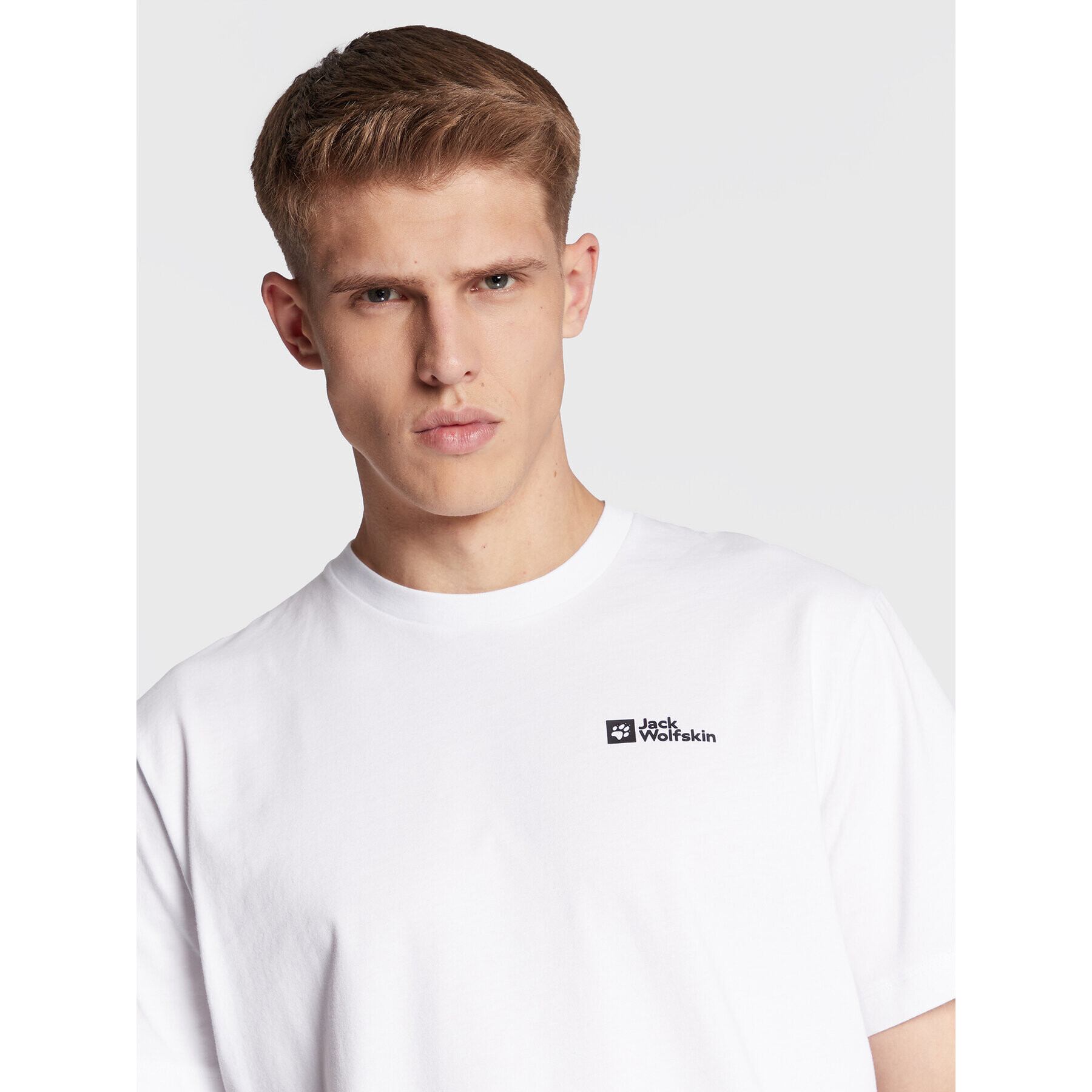 Jack Wolfskin T-Shirt Essential 1808382 Bílá Regular Fit - Pepit.cz