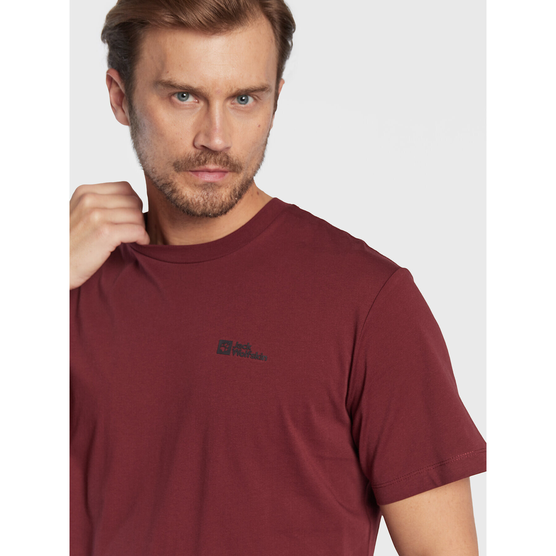 Jack Wolfskin T-Shirt Essential 1808382 Bordó Regular Fit - Pepit.cz