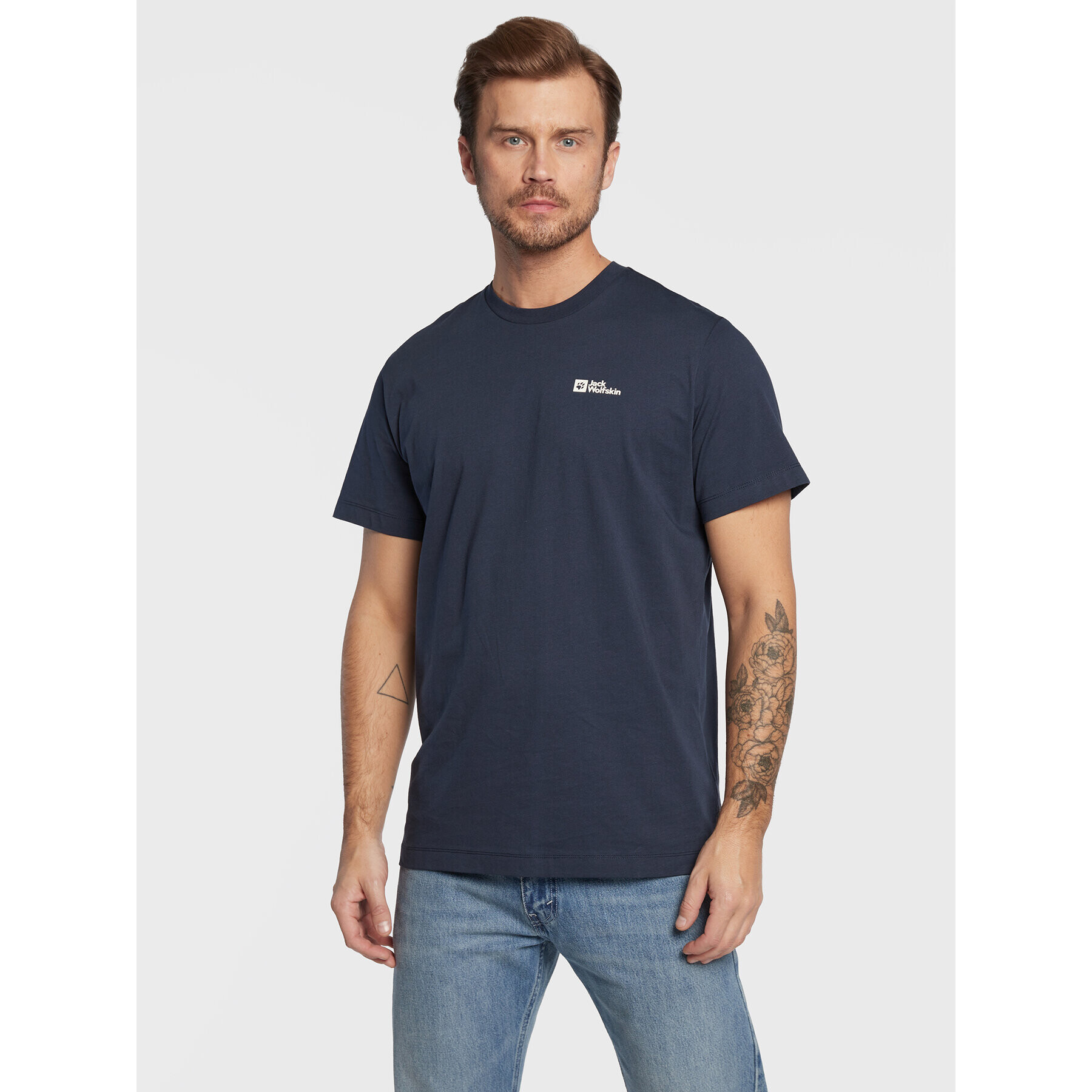 Jack Wolfskin T-Shirt Essential 1808382 Tmavomodrá Regular Fit - Pepit.cz