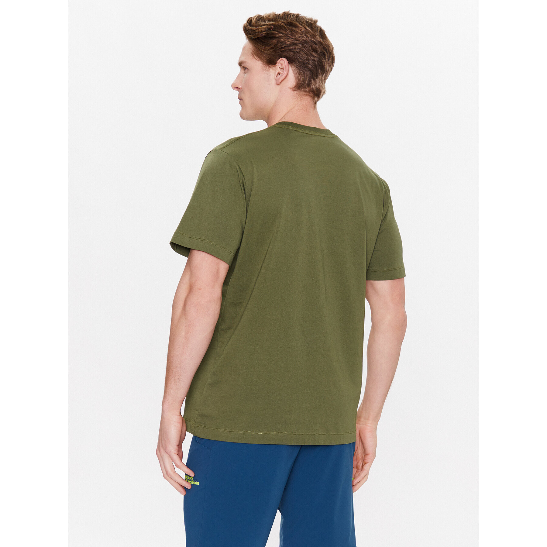 Jack Wolfskin T-Shirt Essential 1808382 Zelená Regular Fit - Pepit.cz