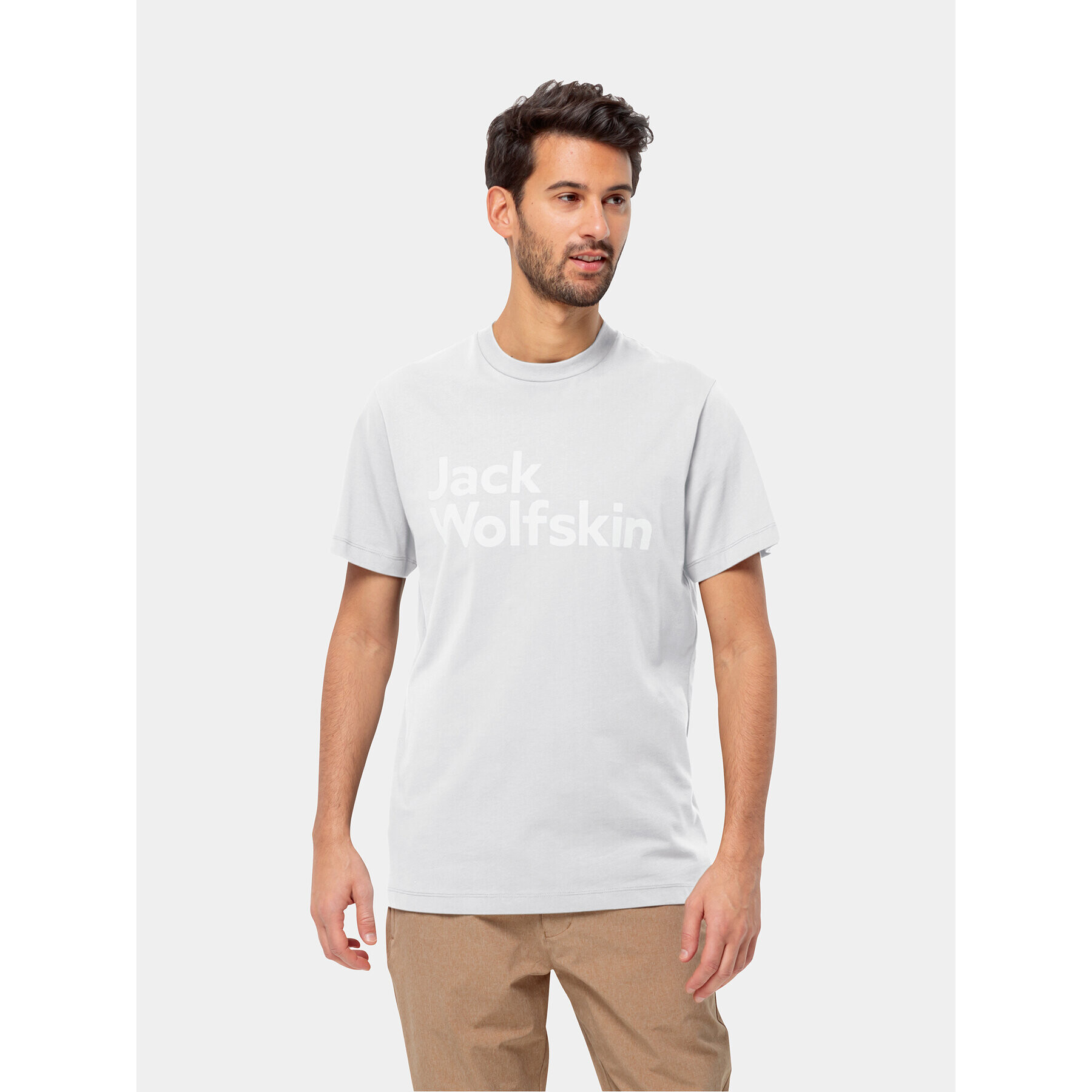 Jack Wolfskin T-Shirt Essential Logo T 1809591 Bílá Regular Fit - Pepit.cz