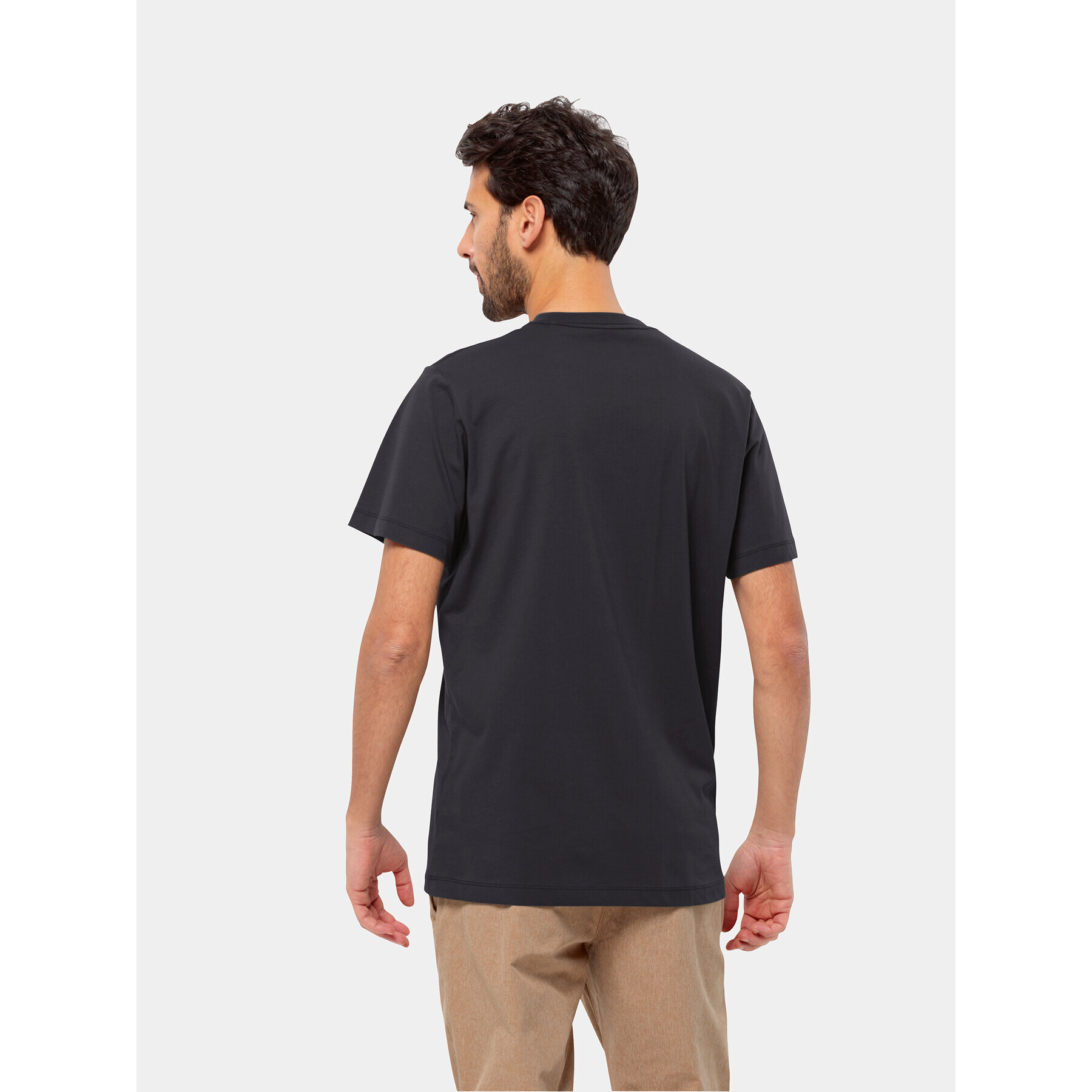 Jack Wolfskin T-Shirt Essential Logo T 1809591 Černá Regular Fit - Pepit.cz