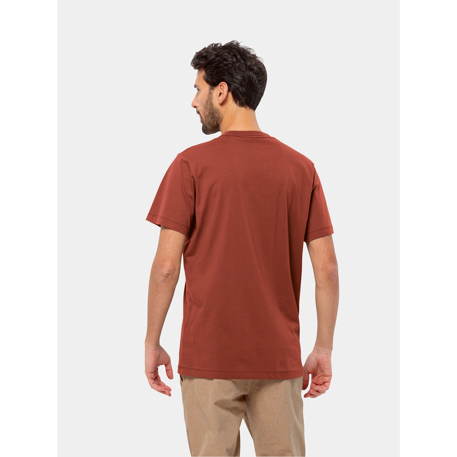 Jack Wolfskin T-Shirt Essential Logo T 1809591 Červená Regular Fit - Pepit.cz