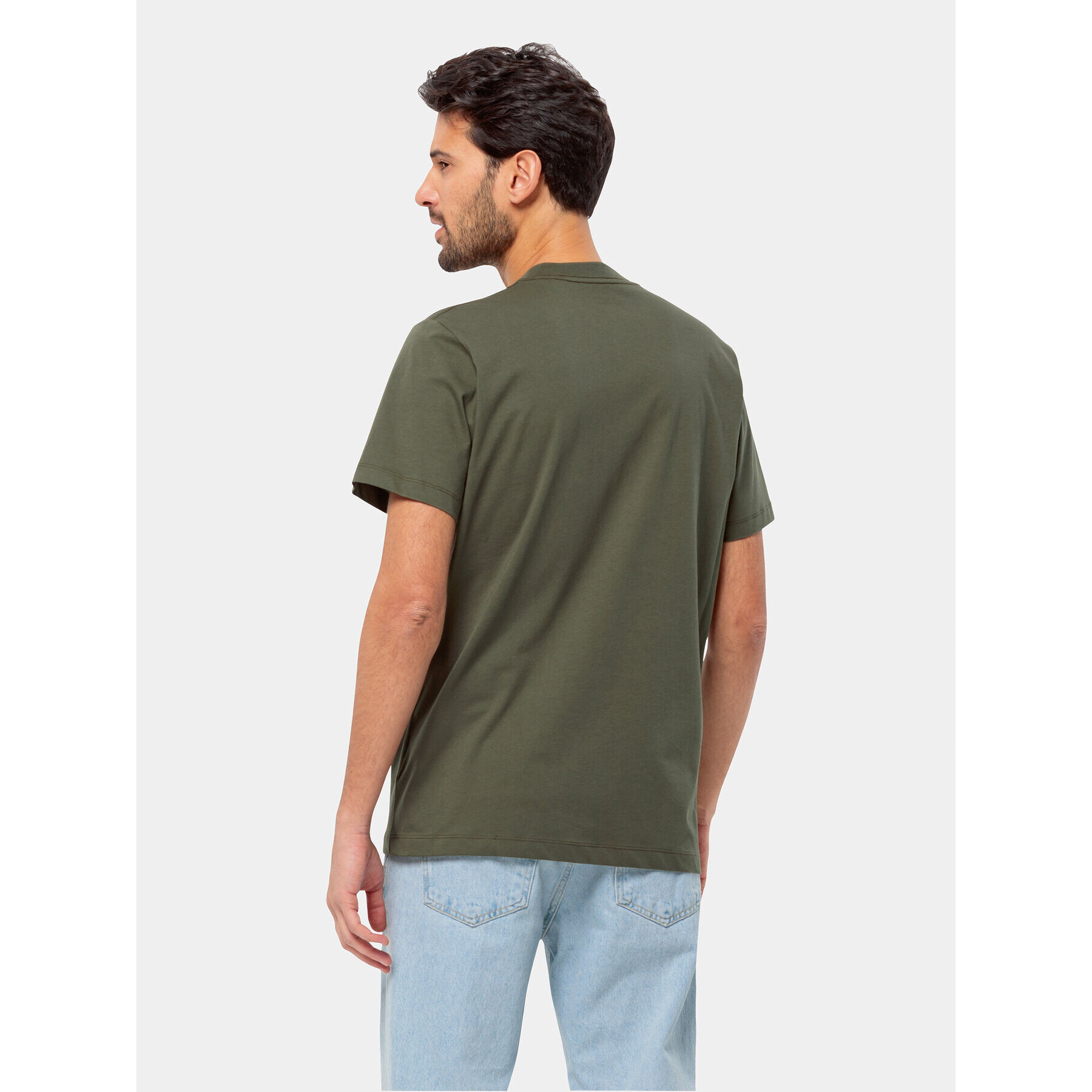 Jack Wolfskin T-Shirt Essential T 1808382 Khaki Regular Fit - Pepit.cz