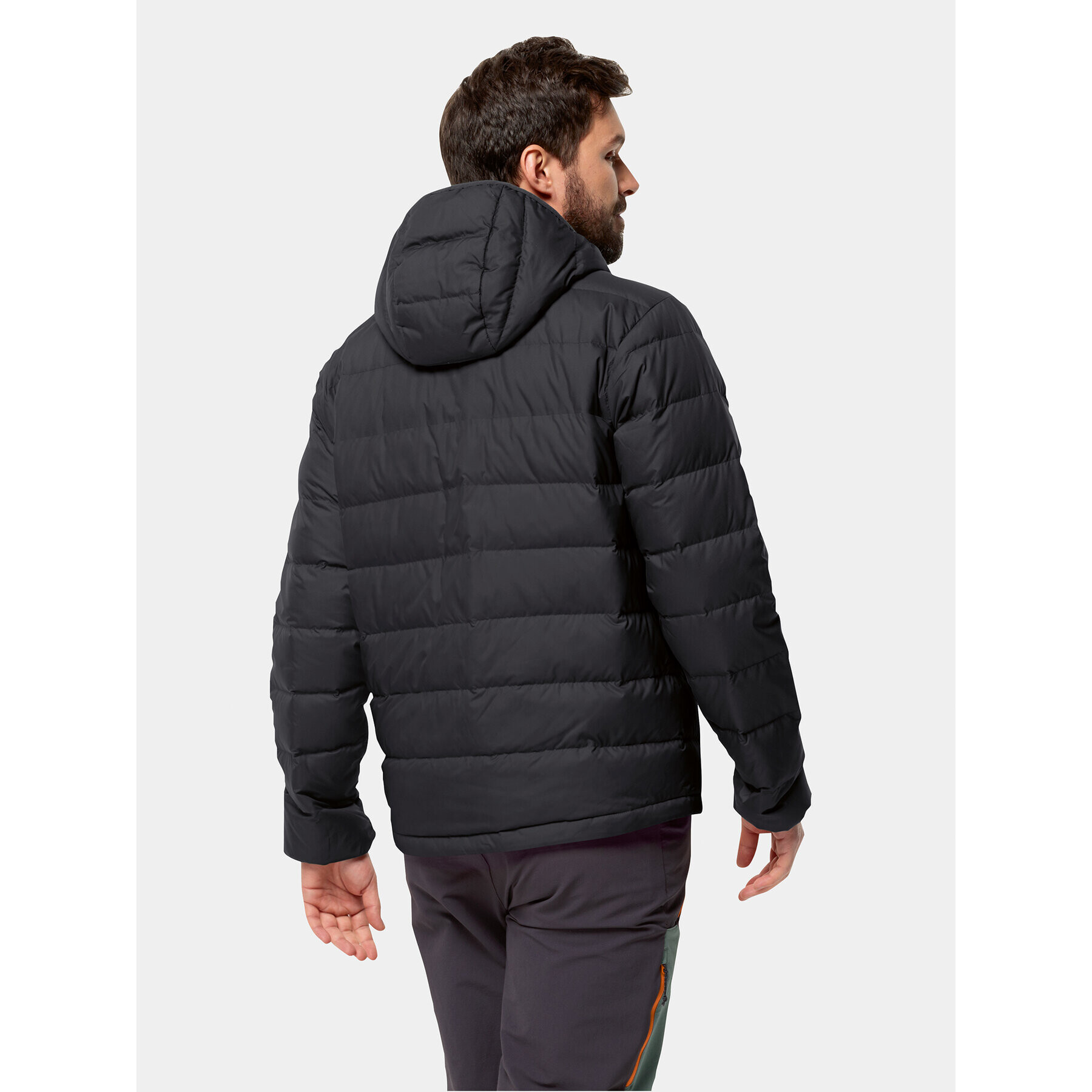 Jack Wolfskin Vatovaná bunda Ather Down Hoody 1207671 Černá Regular Fit - Pepit.cz