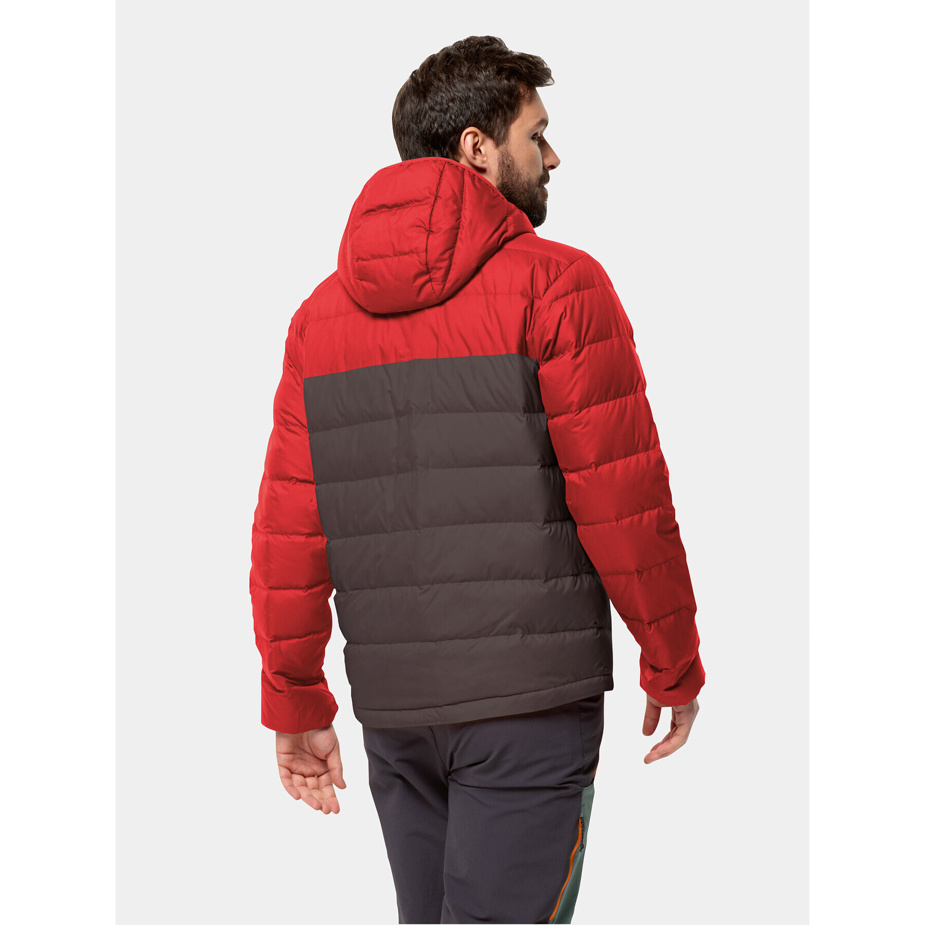 Jack Wolfskin Vatovaná bunda Ather Down Hoody 1207671 Červená Regular Fit - Pepit.cz